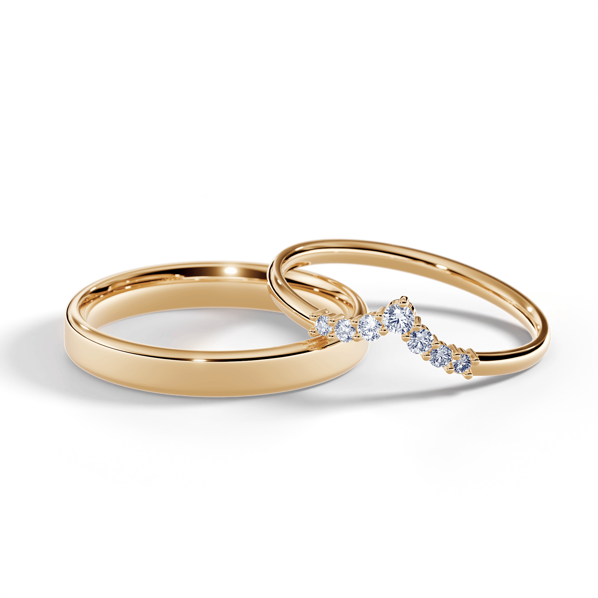 Dostawka love zolte zloto diament 7szt 04