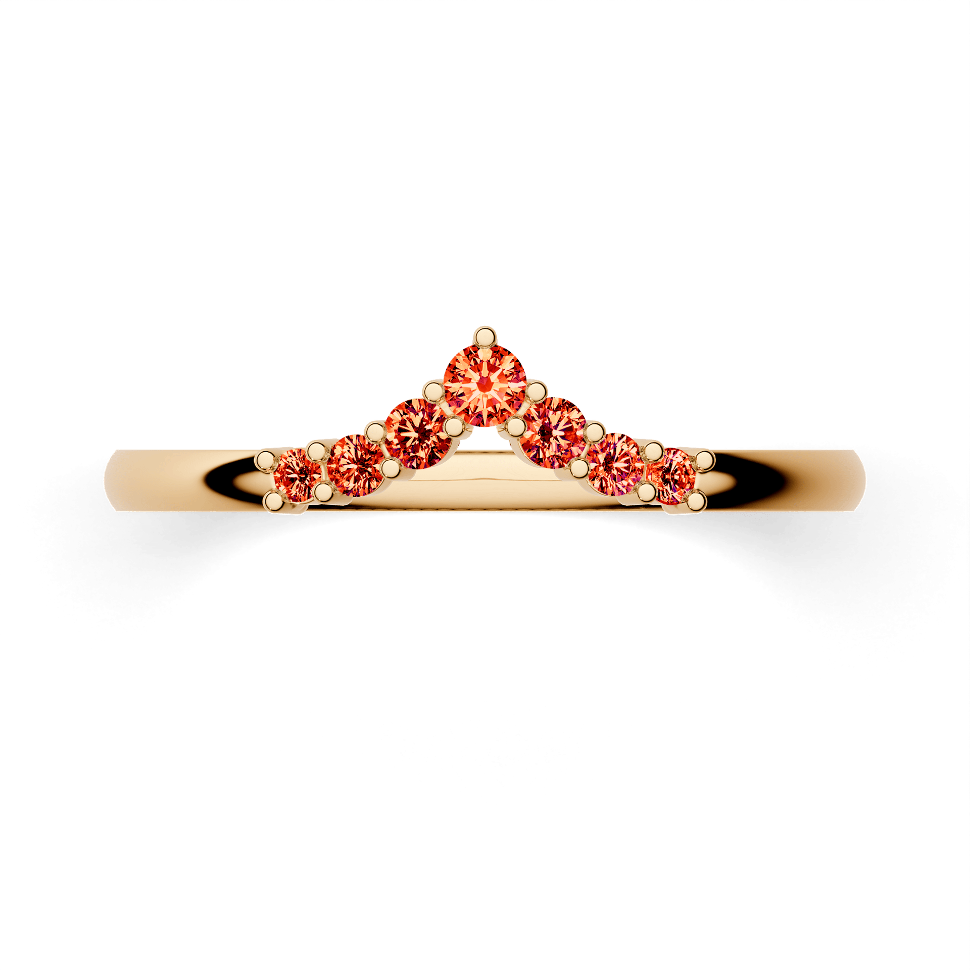 Dostawka Love z żółtego złota z czerwonym diamentem 0,12ct