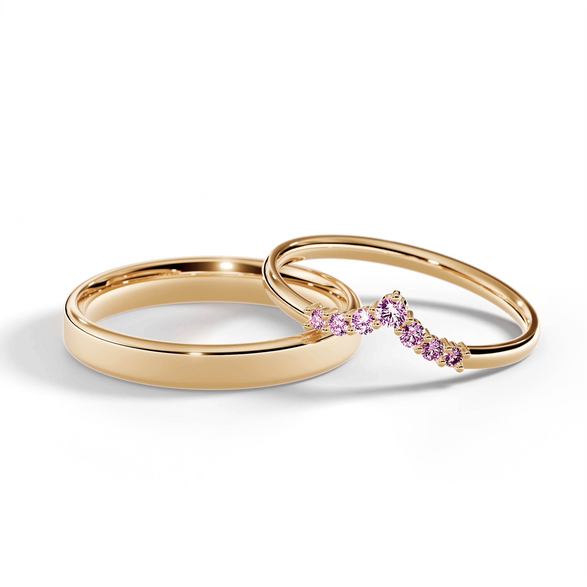 Dostawka love zolte zloto diament lab rozowy 7szt 04