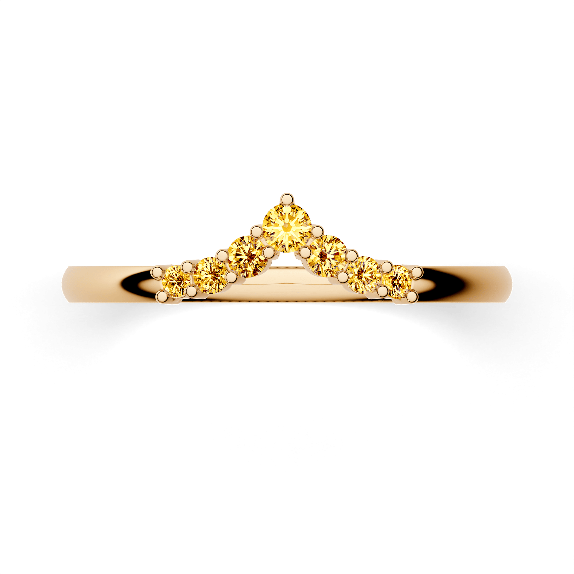 Dostawka Love z żółtego złota z żółtym diamentem 0,12ct