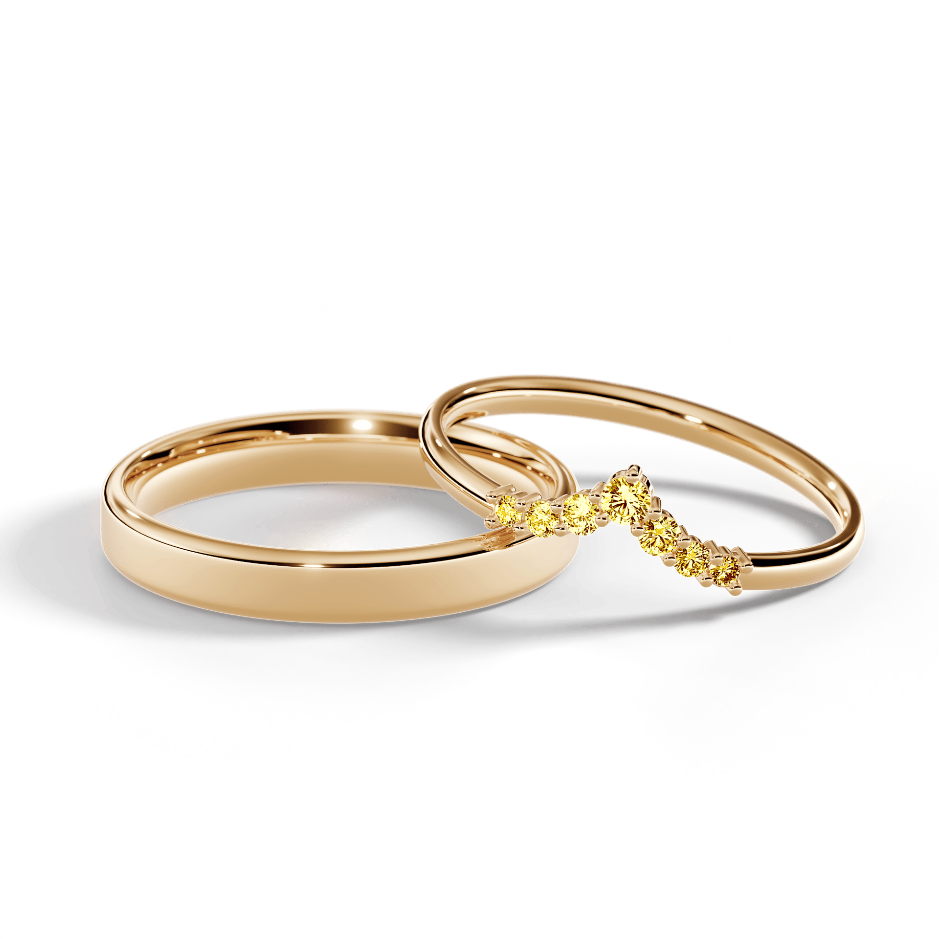 Dostawka love zolte zloto diament lab zolty 7szt 04