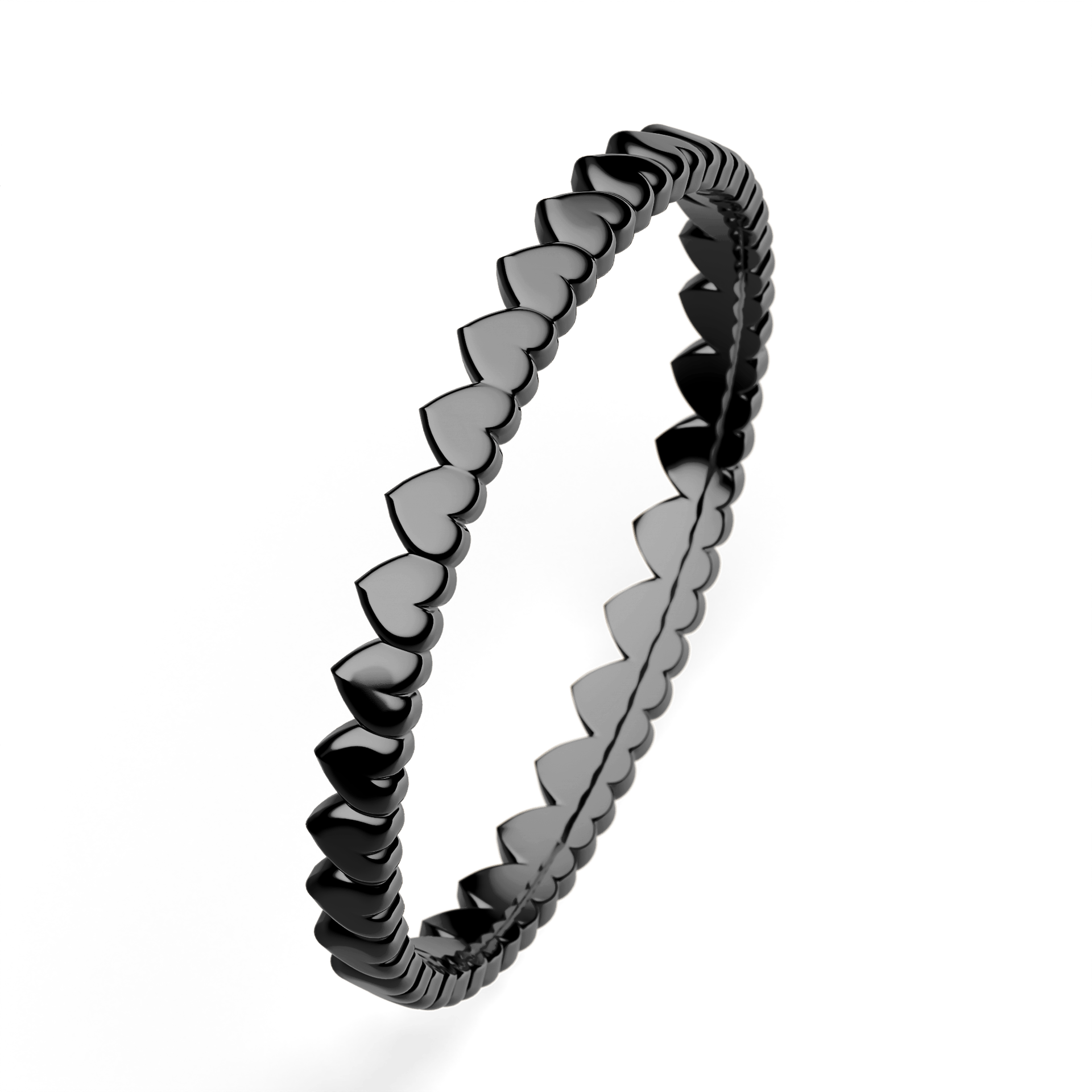 Dostawka heart z czarnego złota