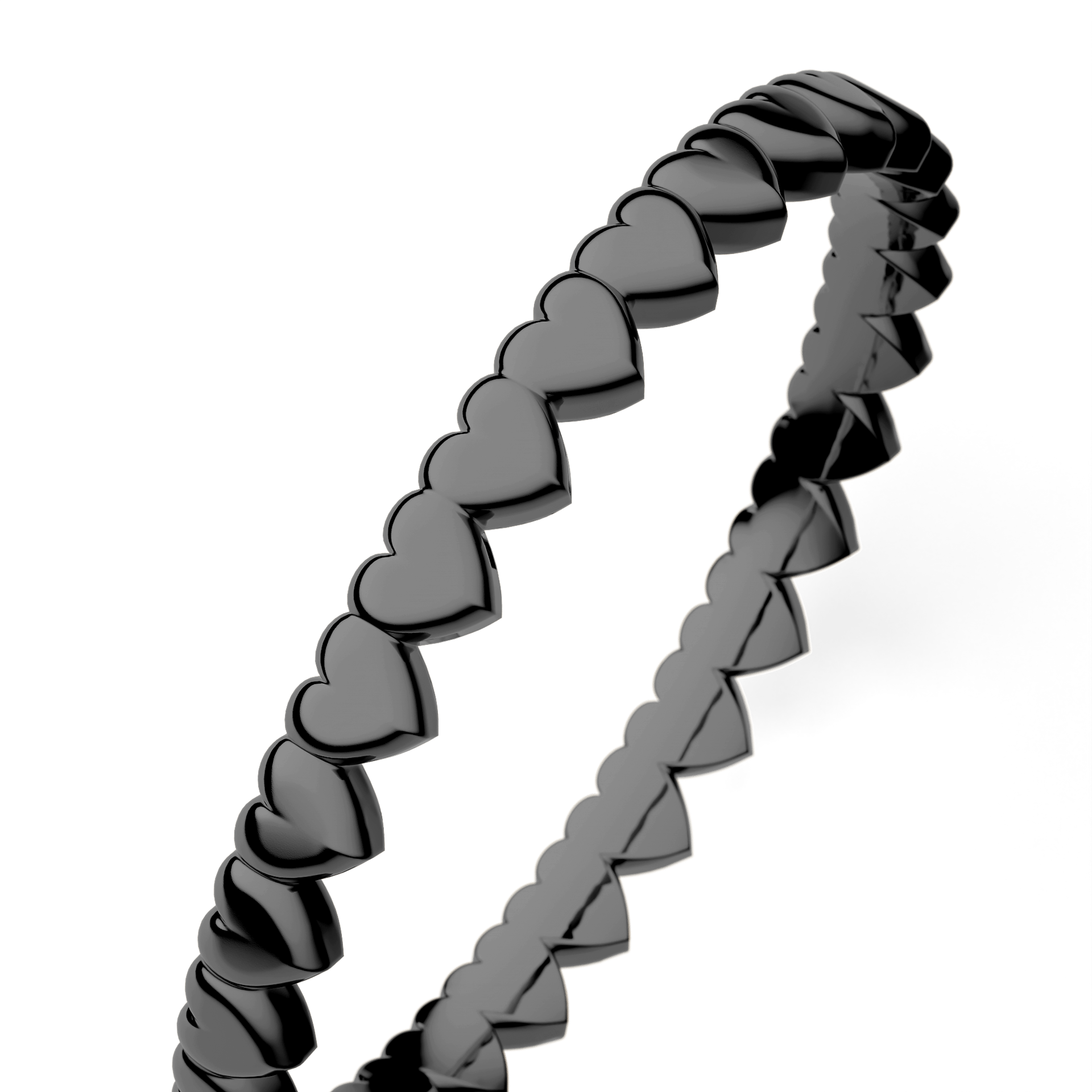 Dostawka heart z czarnego złota