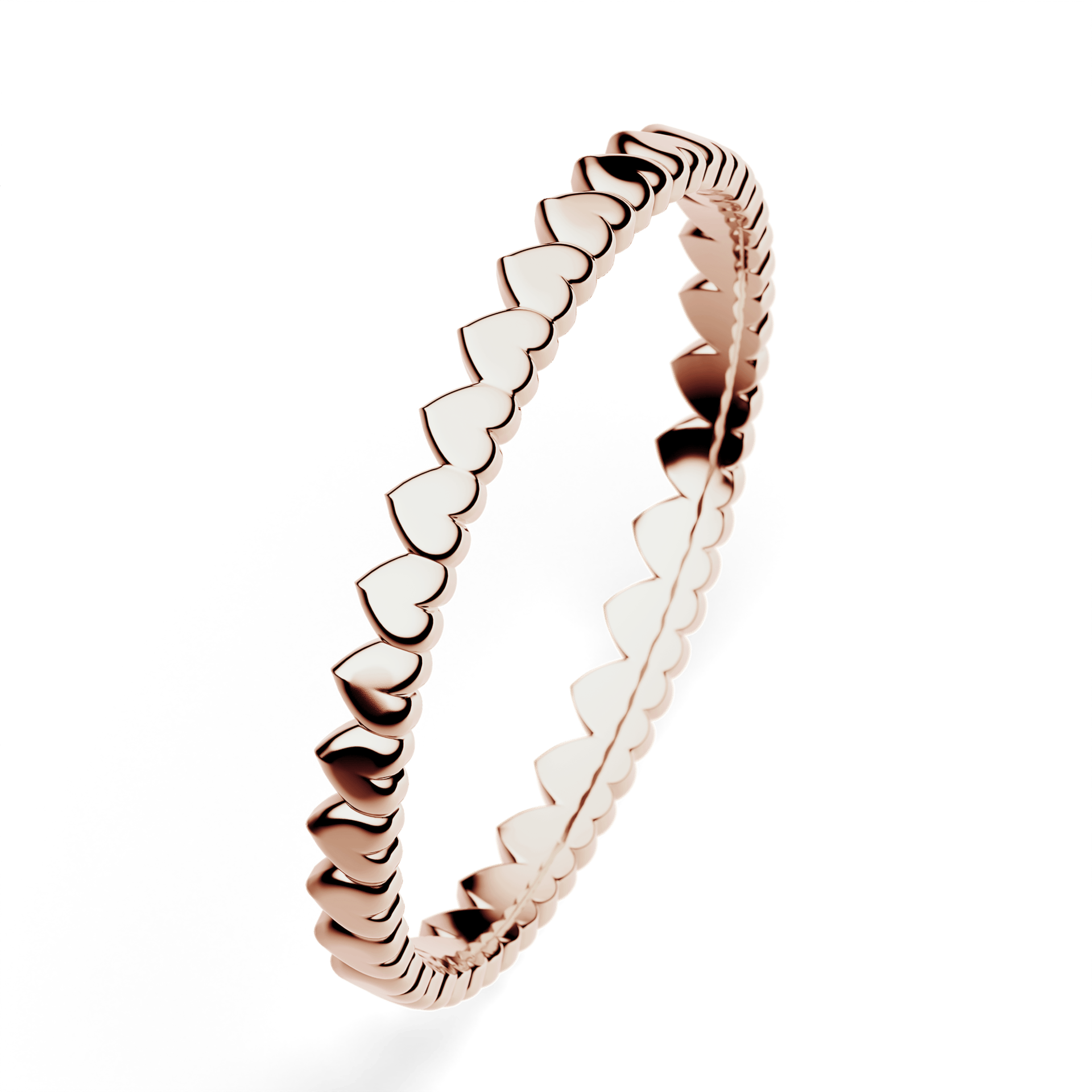 Dostawka heart z różowego złota