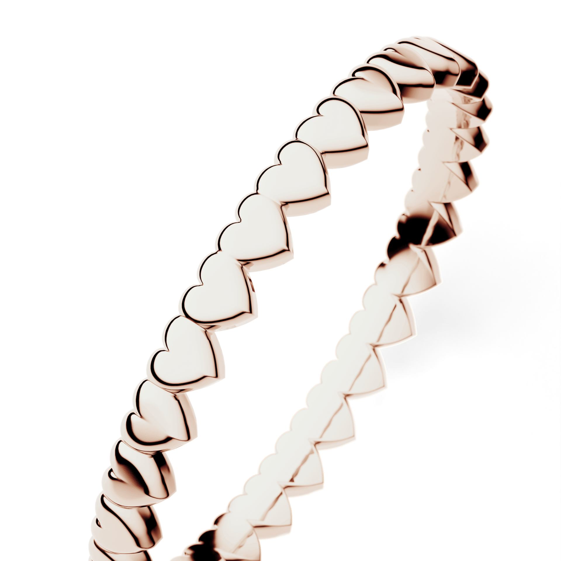 Dostawka heart z różowego złota