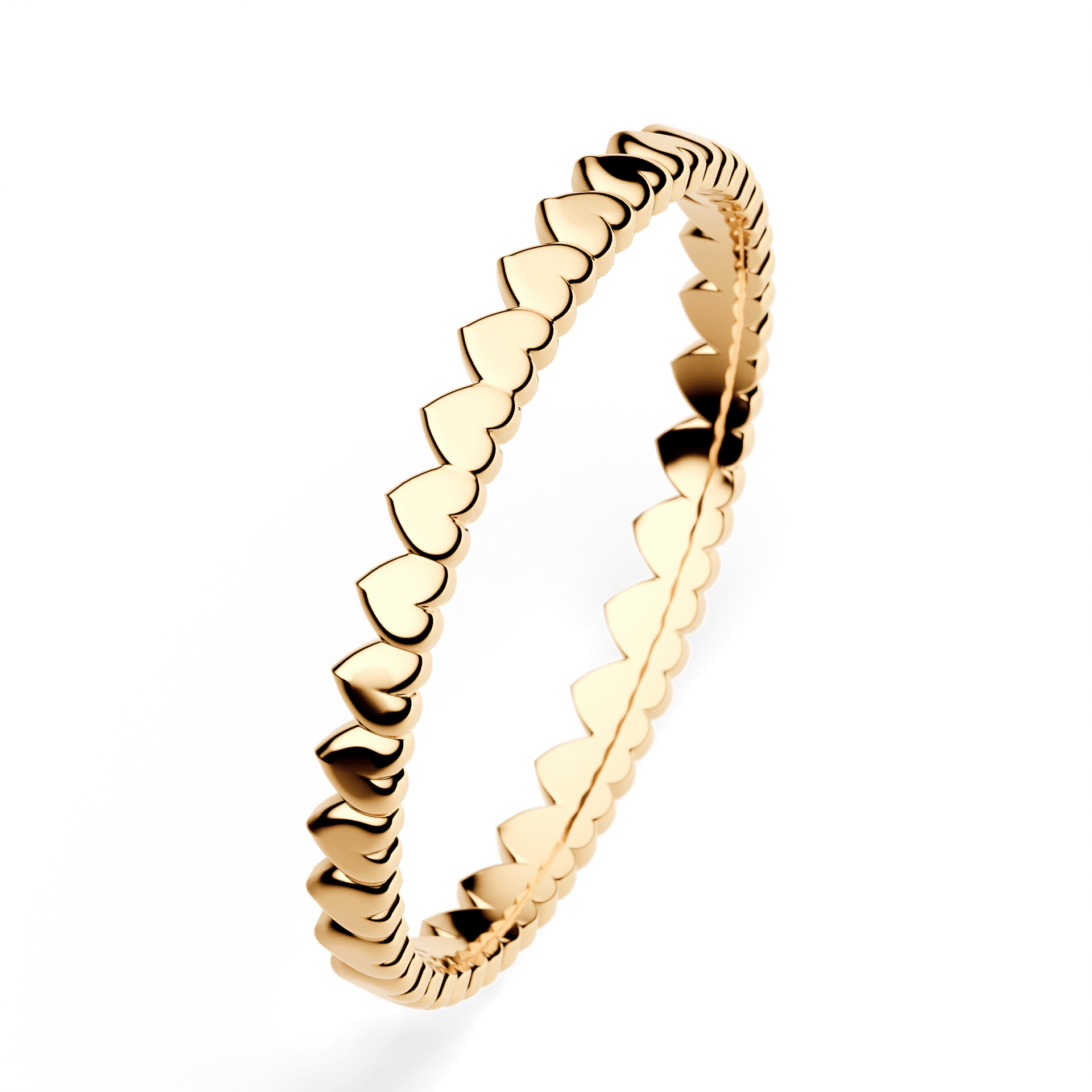 Dostawka heart z żółtego złota