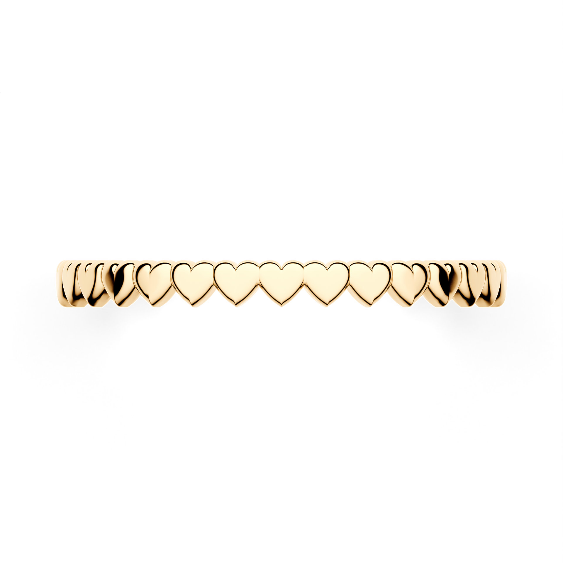 Dostawka heart z żółtego złota