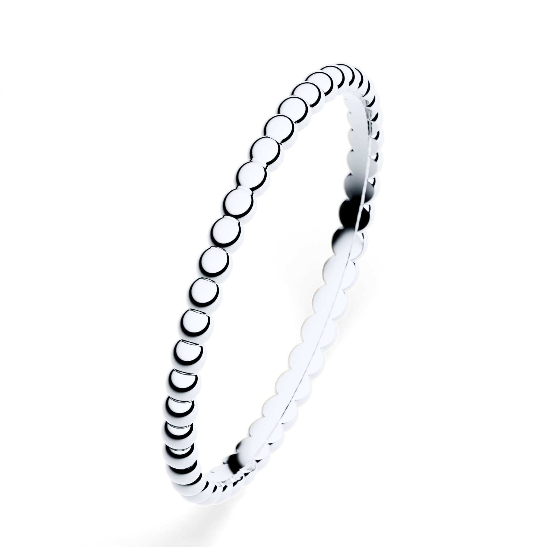 Dostawka bubble z białego złota