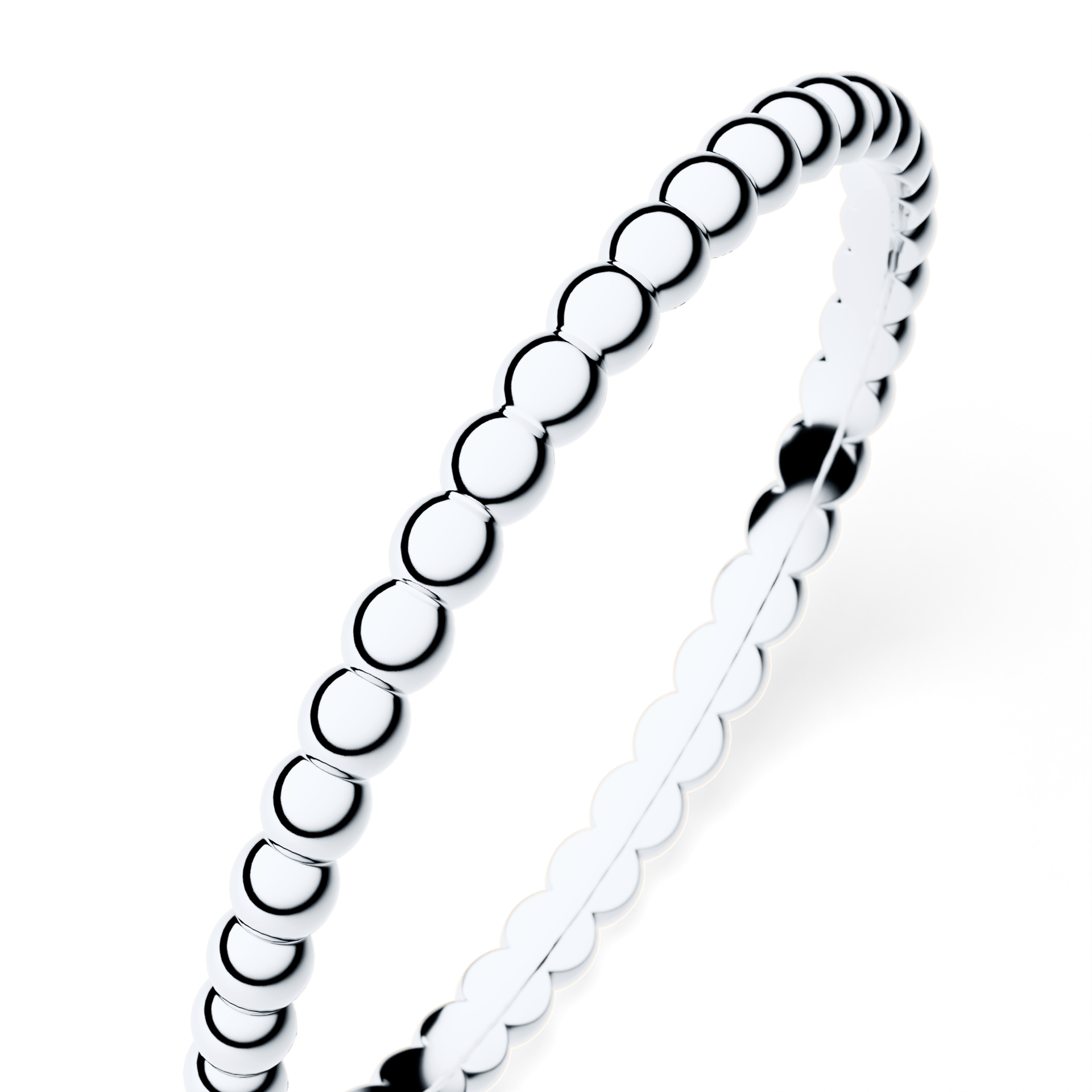 Dostawka bubble z białego złota