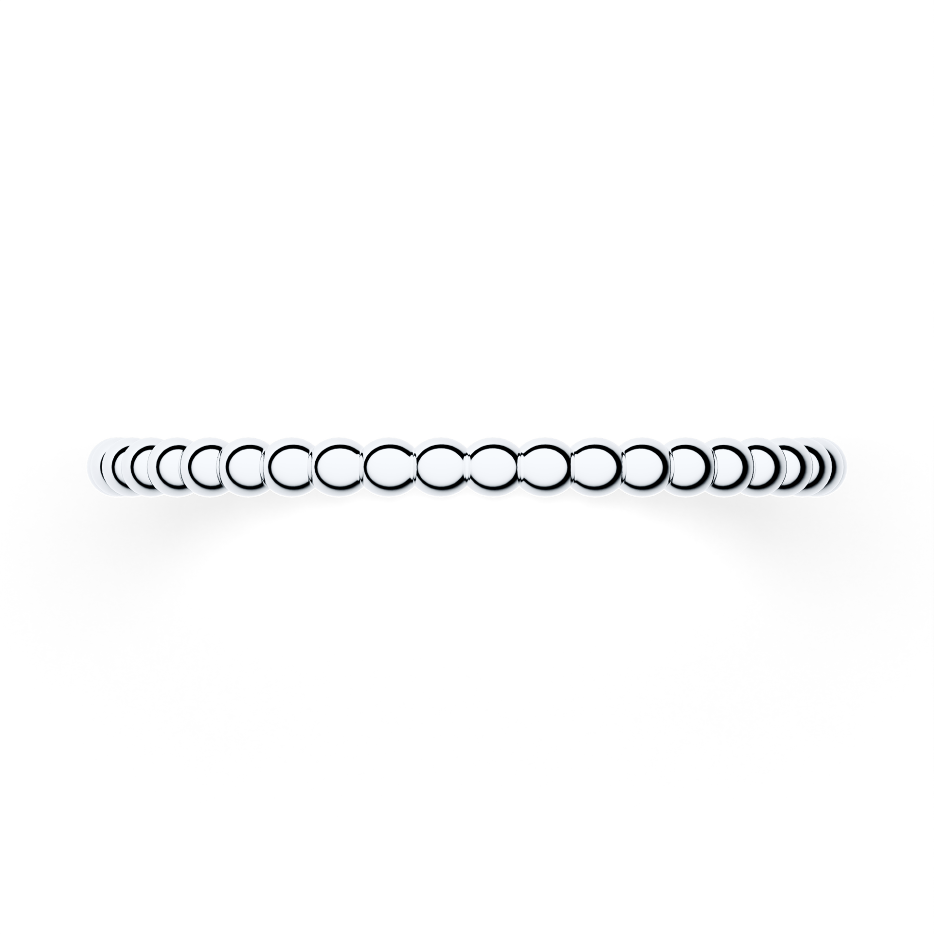 Dostawka bubble z białego złota