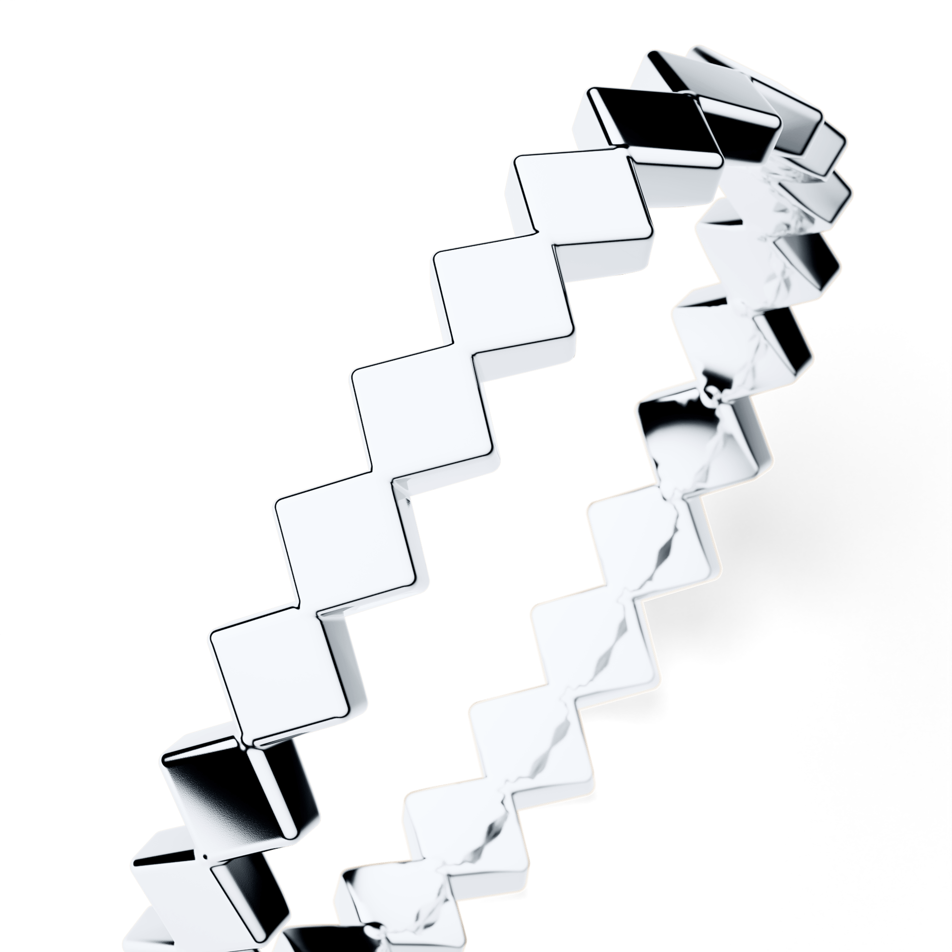 Dostawka squere  z białego złota 2,5mm