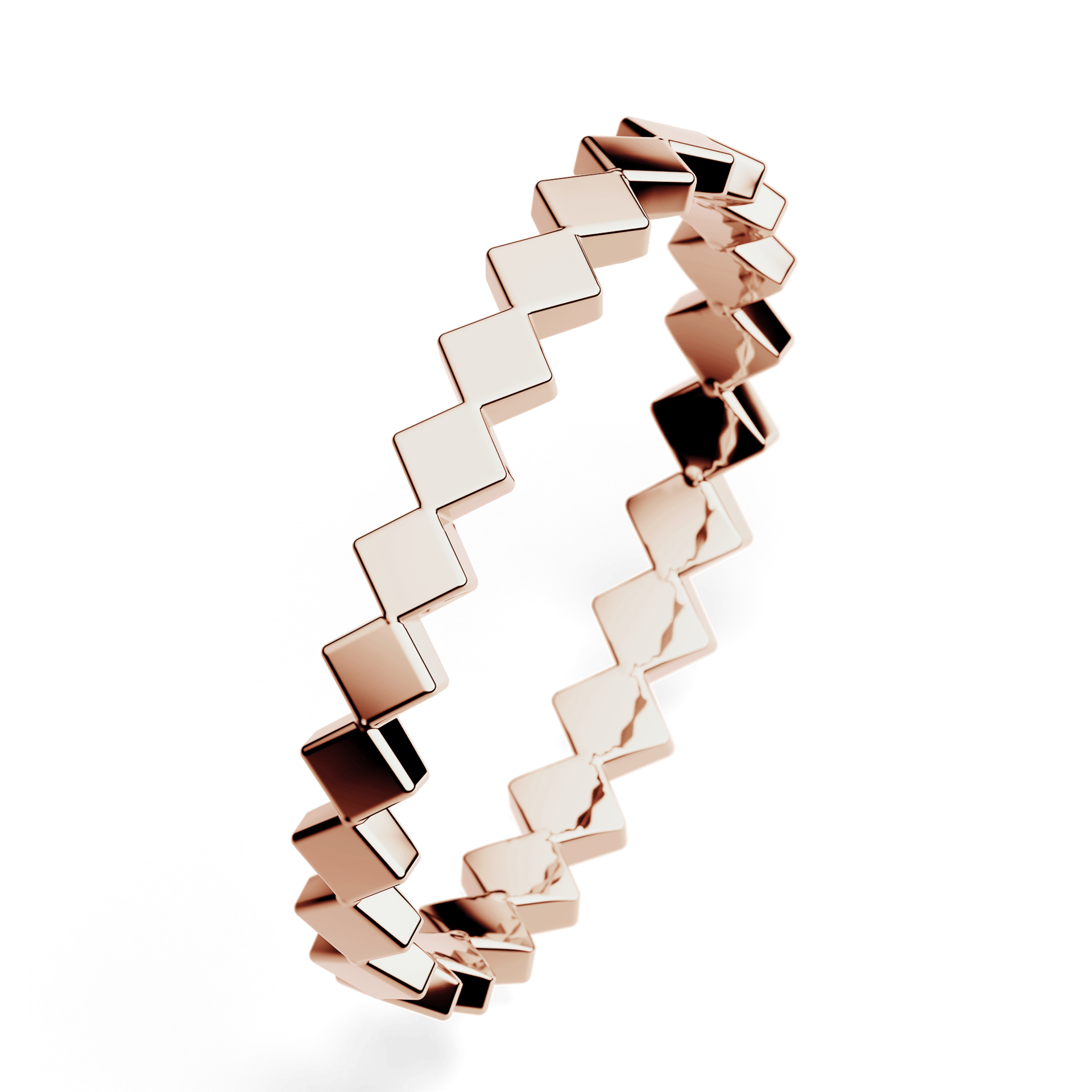 Dostawka squere  z różowego złota 2,5mm