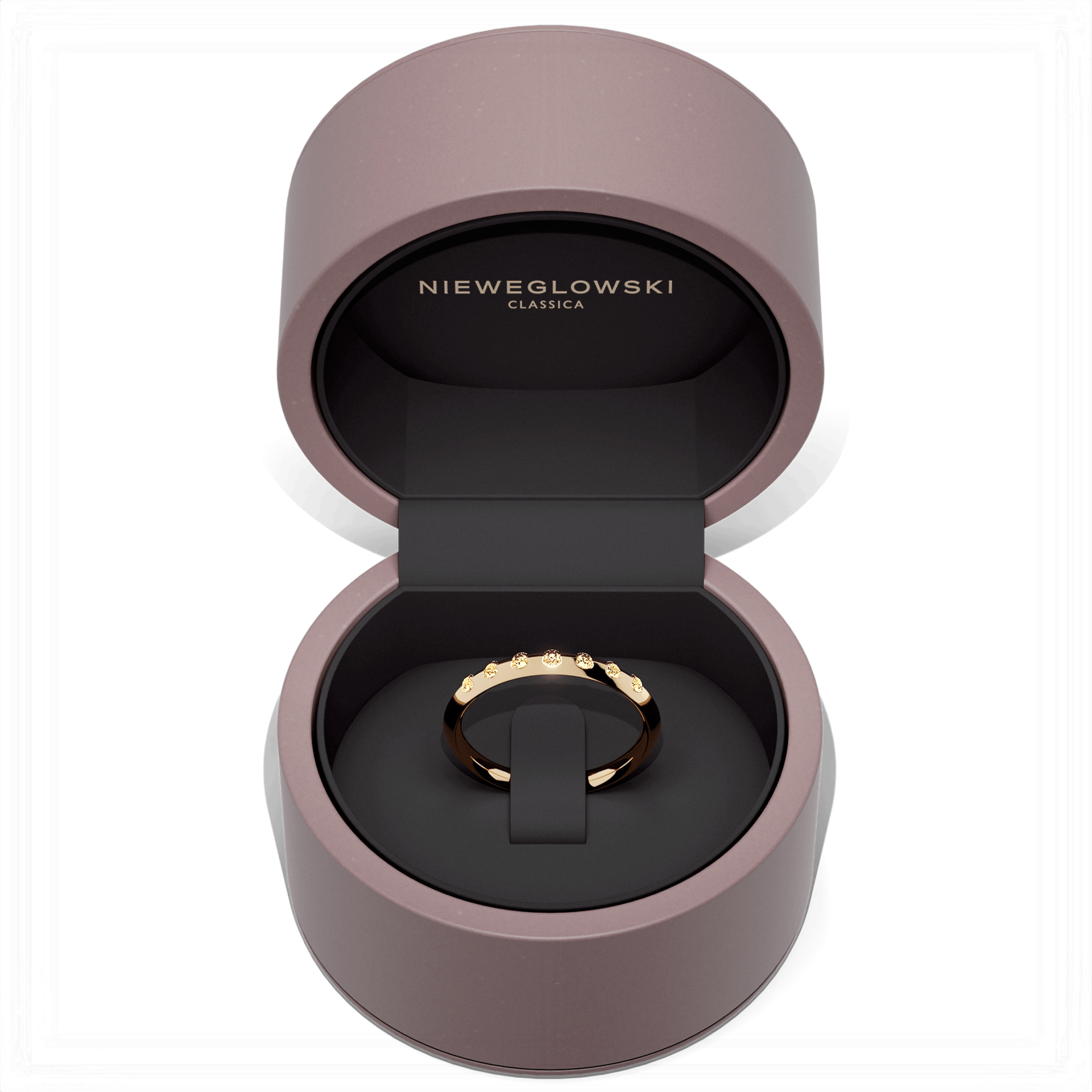 Obraczka z diamentami baby zolte zloto diament lab zolty 7szt 05