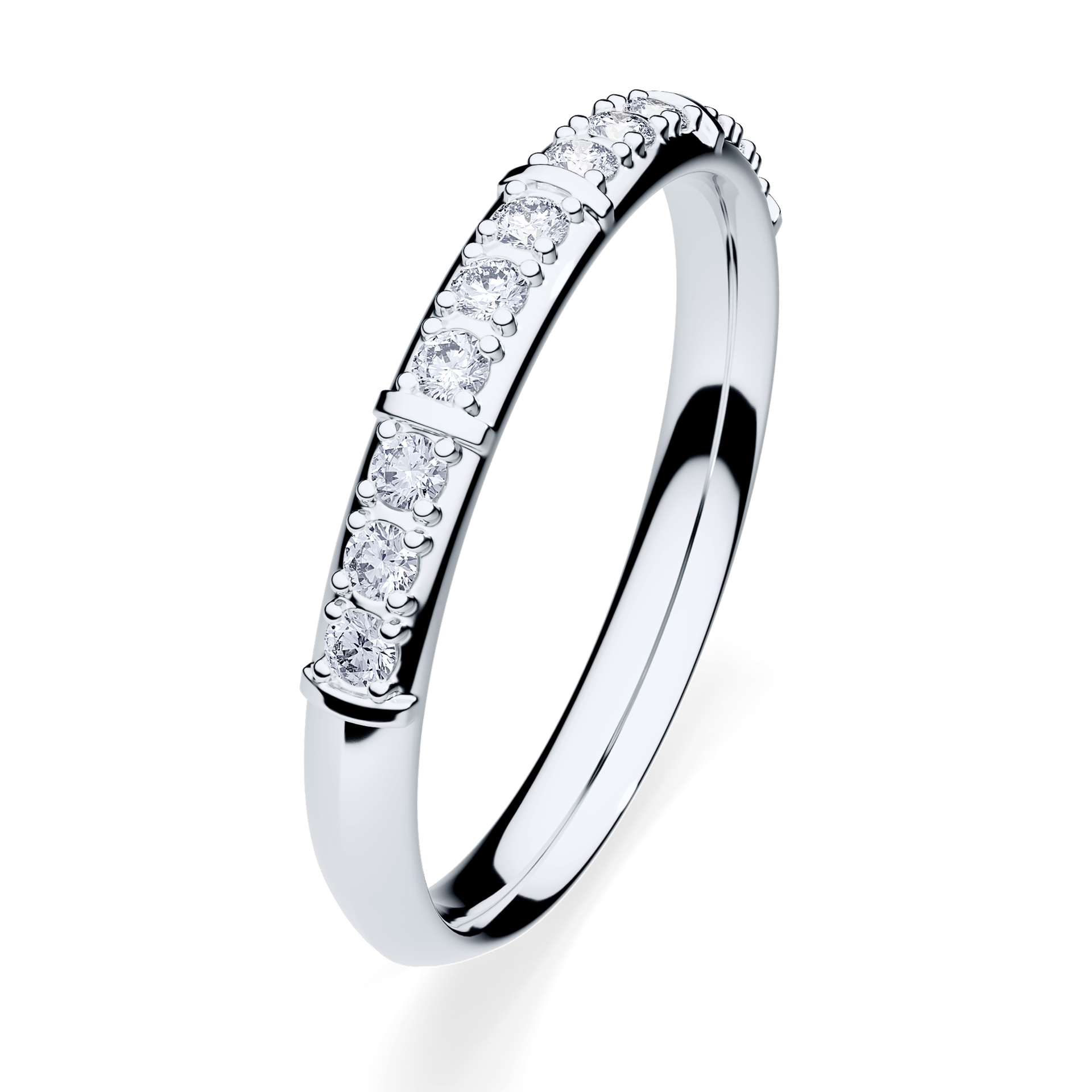 Obrączka z diamentami Beauty z białego złota 2,5mm z diamentem naturalnym