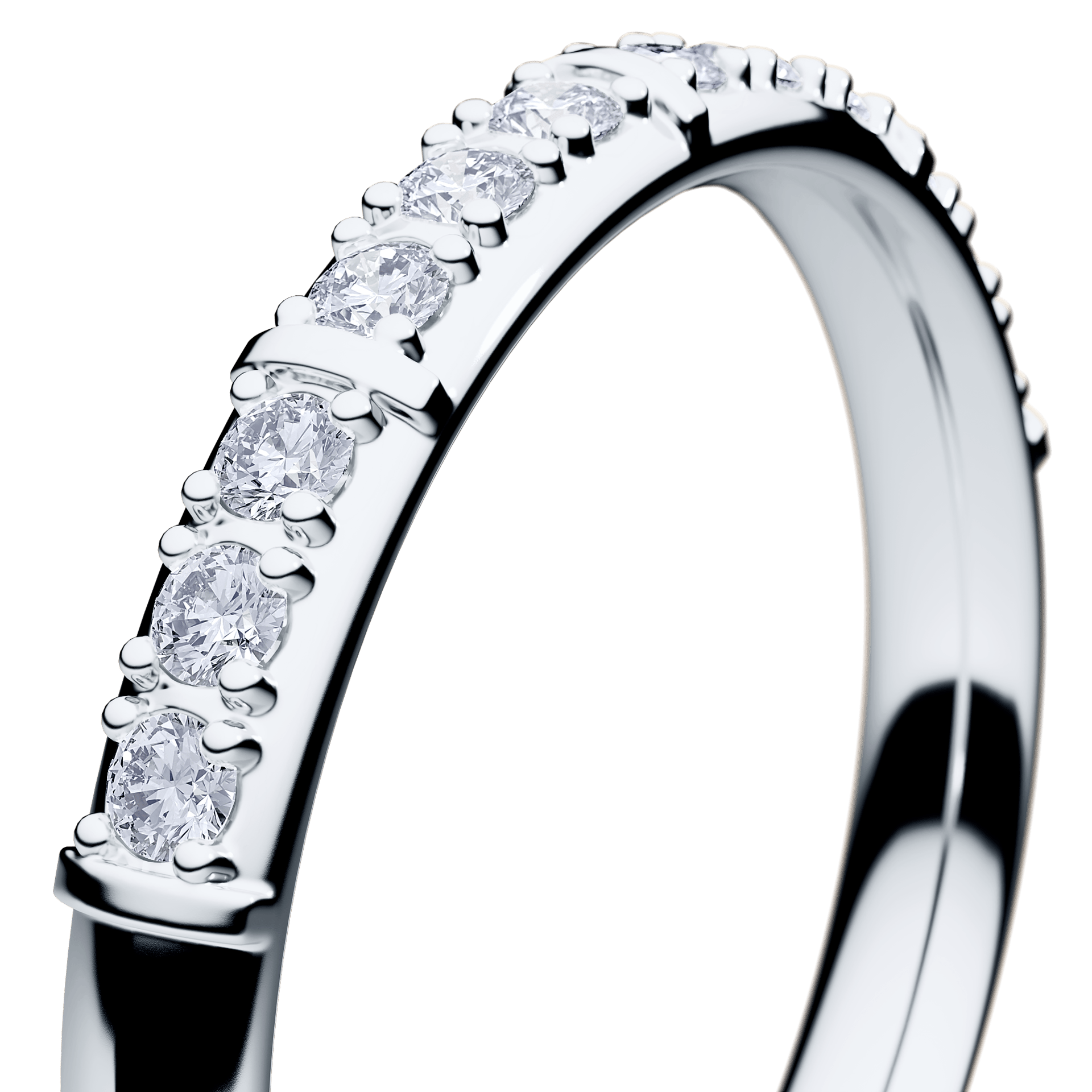 Obrączka z diamentami Beauty z białego złota 2,5mm z diamentem naturalnym