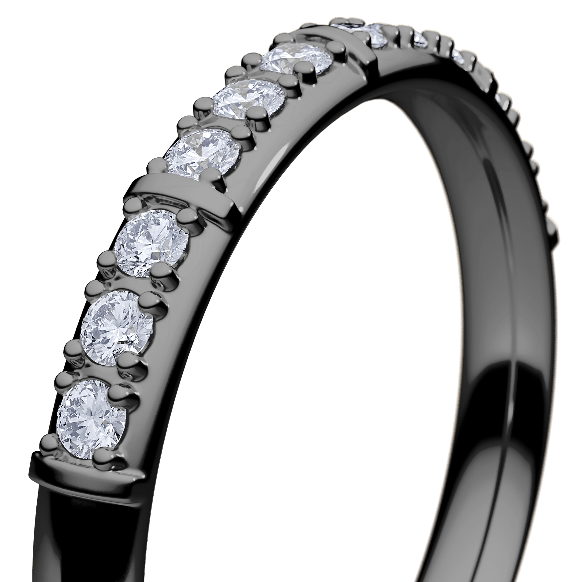 Obrączka z diamentami Beauty z czarnego złota 2,5mm z diamentem naturalnym