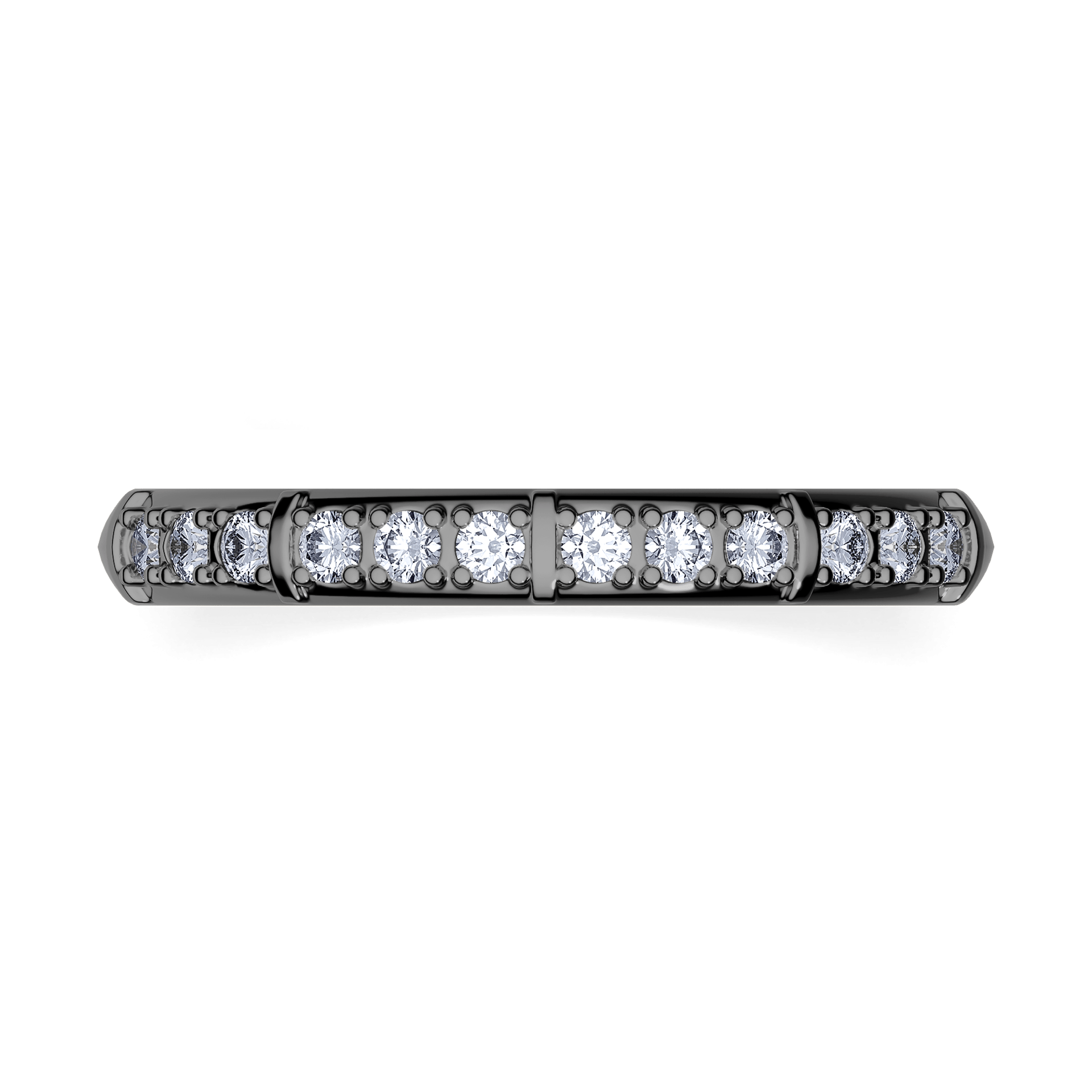 Obraczka z diamentami beauty czarne zloto diament lab 12szt 03