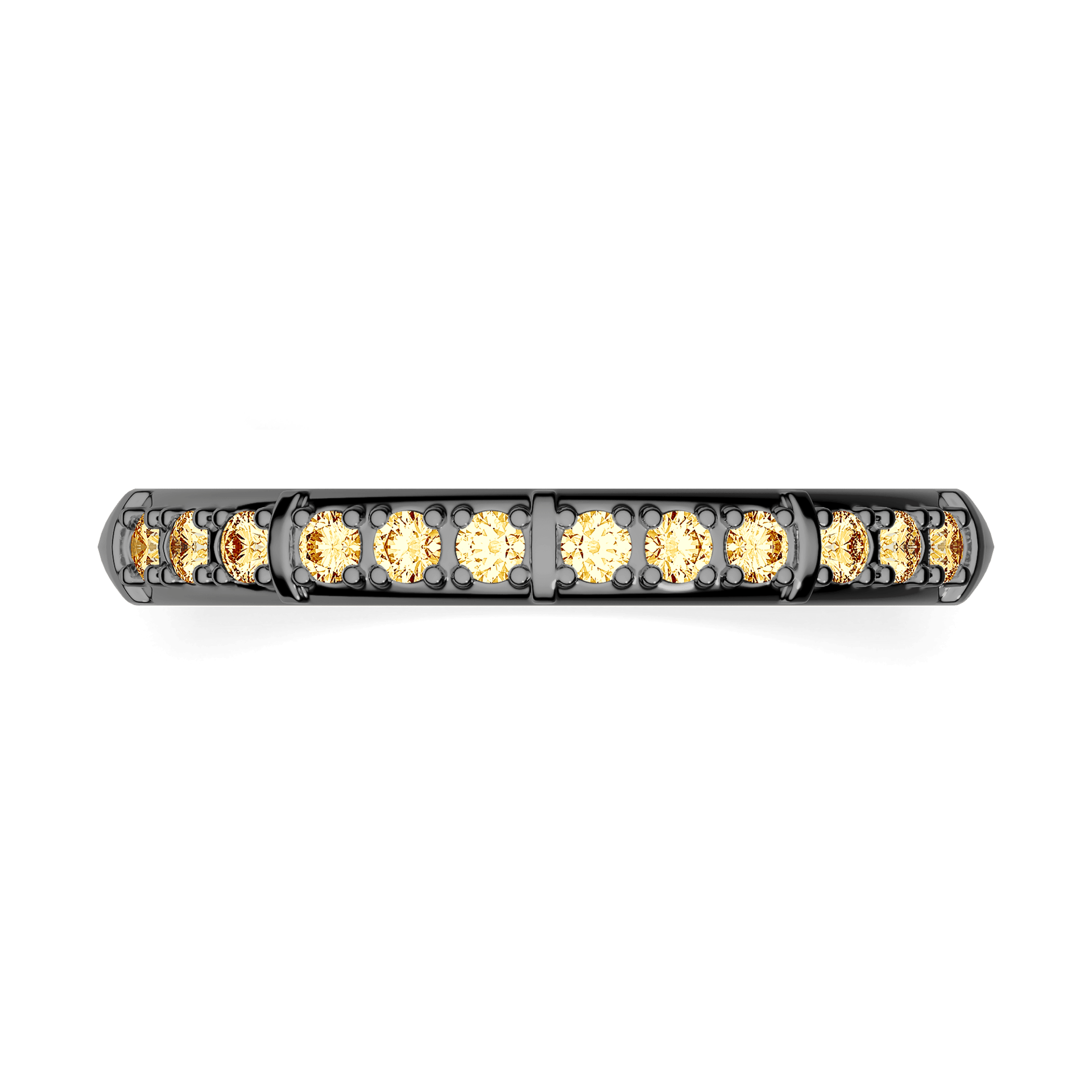 Obraczka z diamentami beauty czarne zloto diament lab zolty 12szt 03