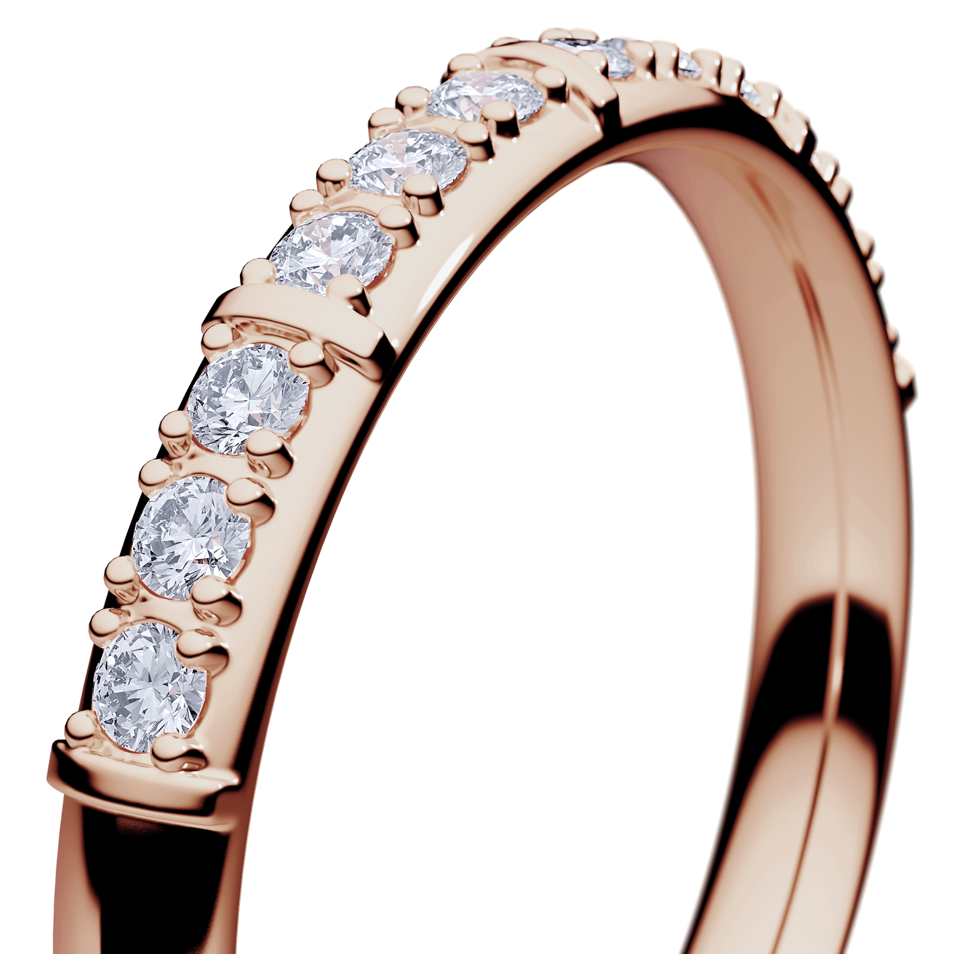 Obrączka z diamentami Beauty z różowego złota 2,5mm z diamentem naturalnym