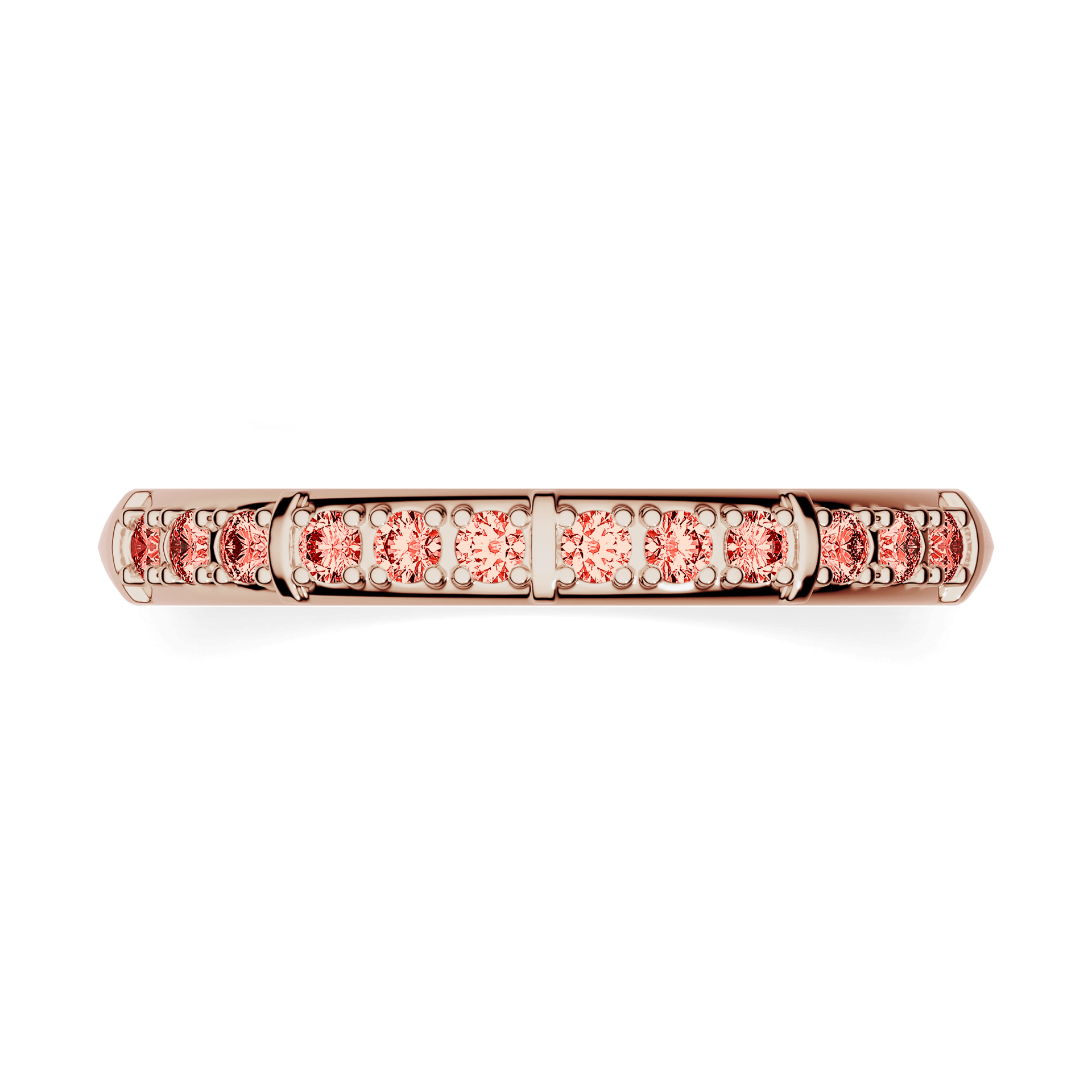 Obraczka z diamentami beauty rozowe zloto diament lab czerwony 12szt 03