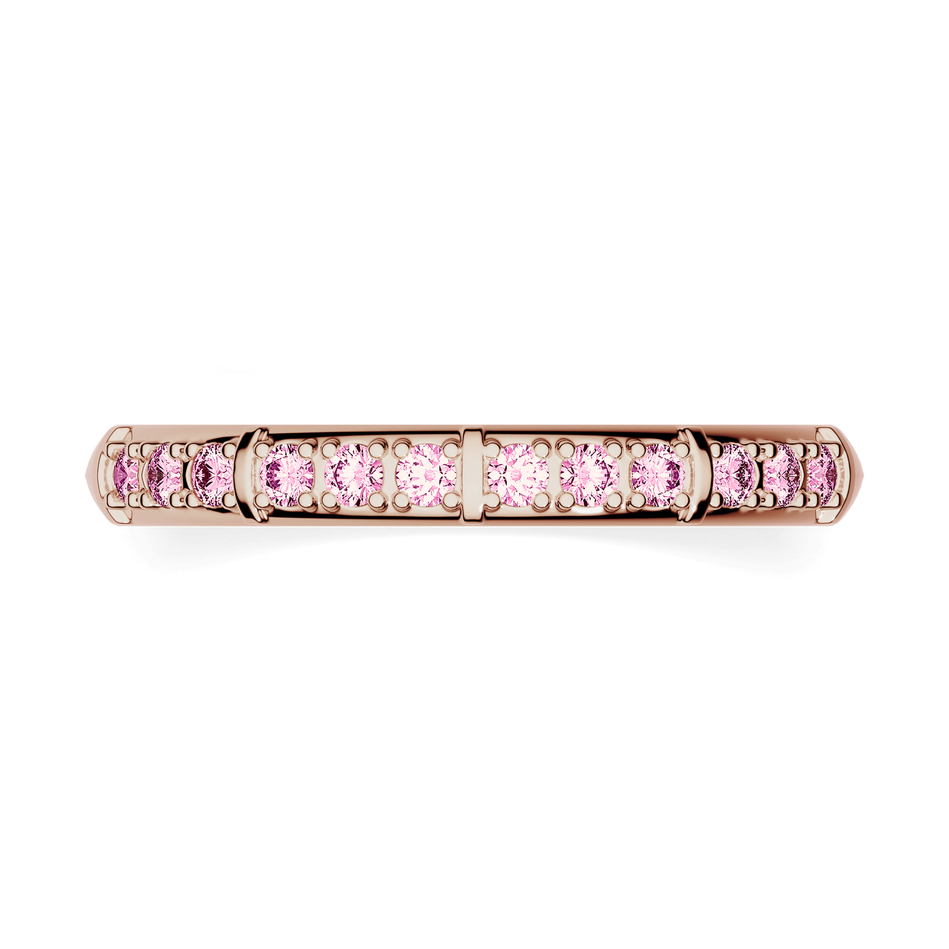 Obraczka z diamentami beauty rozowe zloto diament lab rozowy 12szt 03