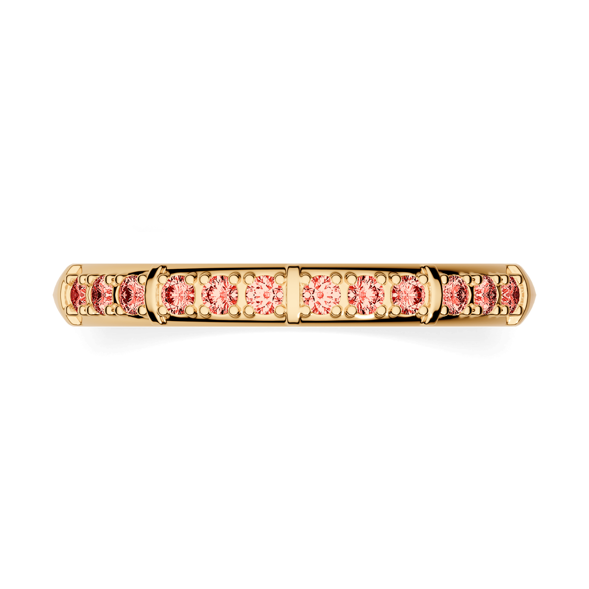 Obraczka z diamentami beauty zolte zloto diament lab czerwony 12szt 03