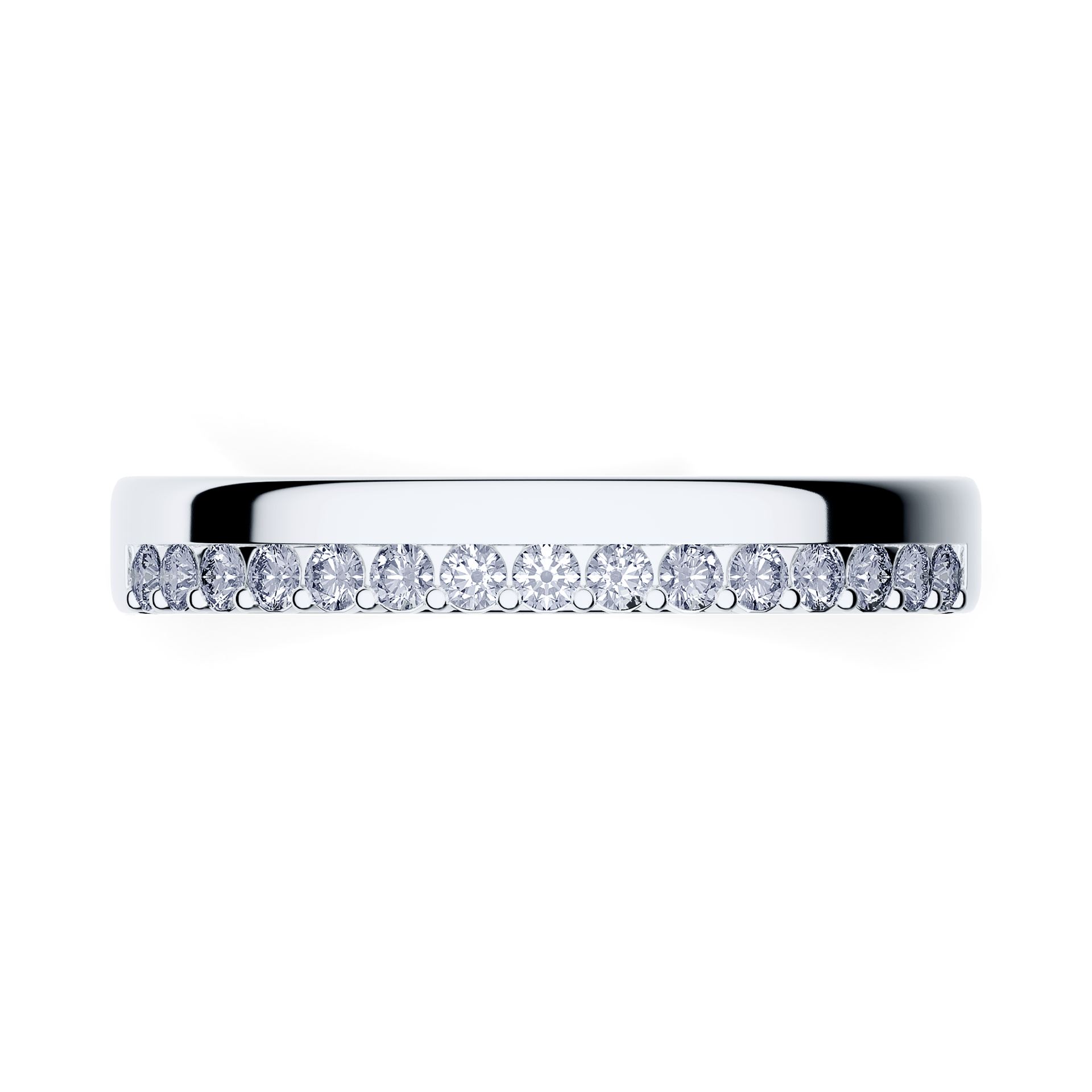 Obraczka z diamentami daisy biale zloto diament 15szt 03