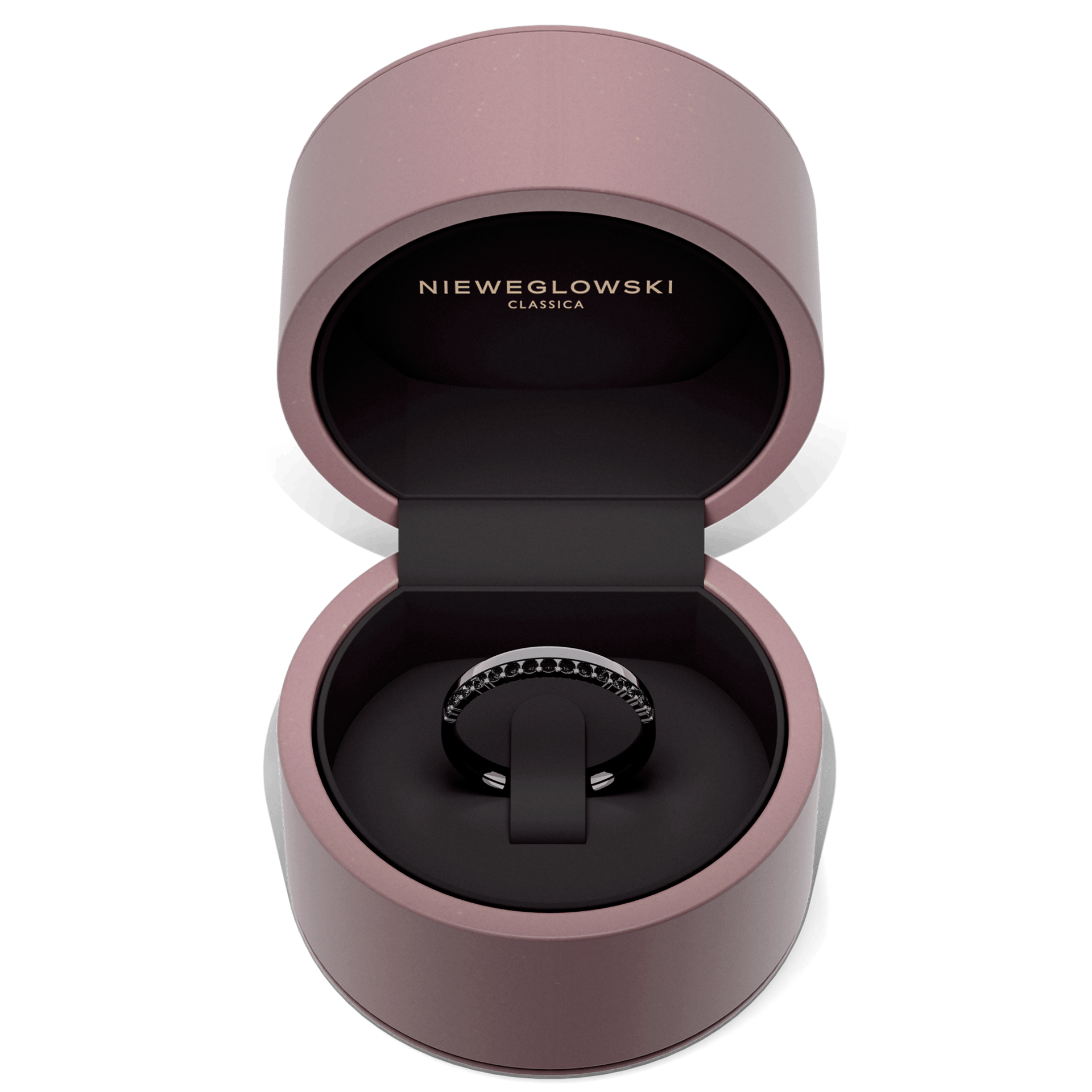 Obraczka z diamentami daisy czarne zloto diament lab czarny 15szt 05