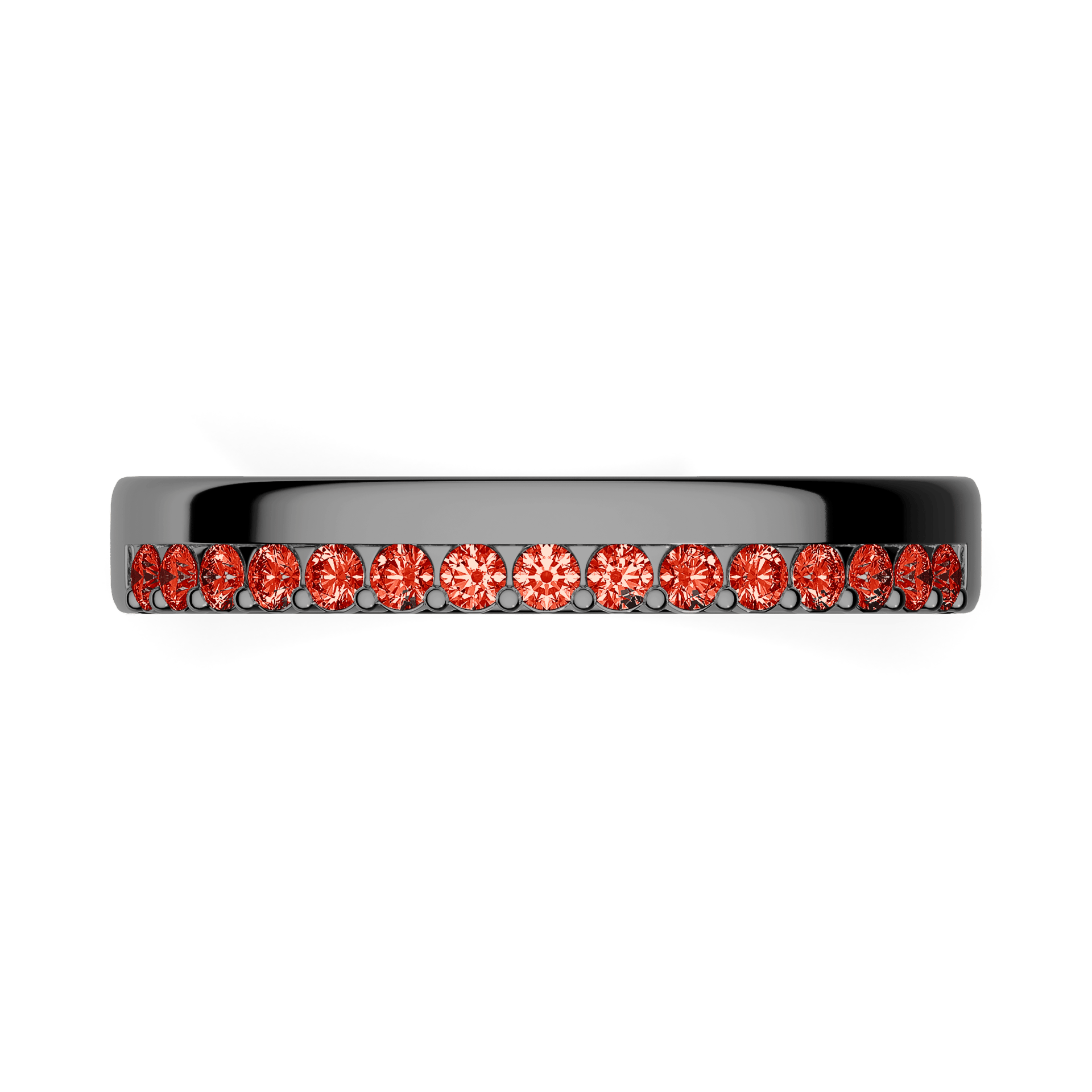 Obraczka z diamentami daisy czarne zloto diament lab czerwony 15szt 03