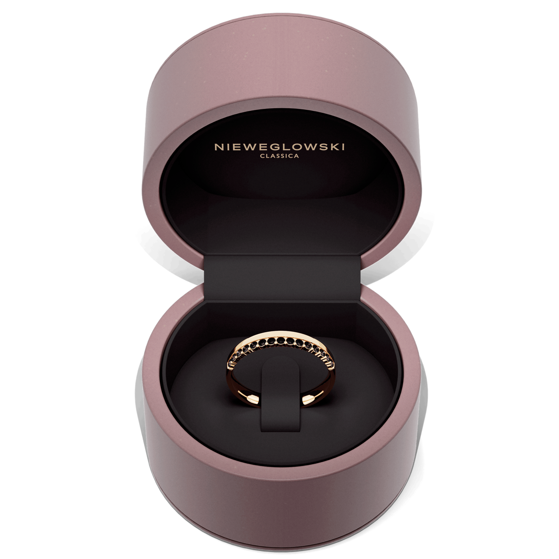 Obraczka z diamentami daisy zolte zloto diament lab czarny 15szt 05