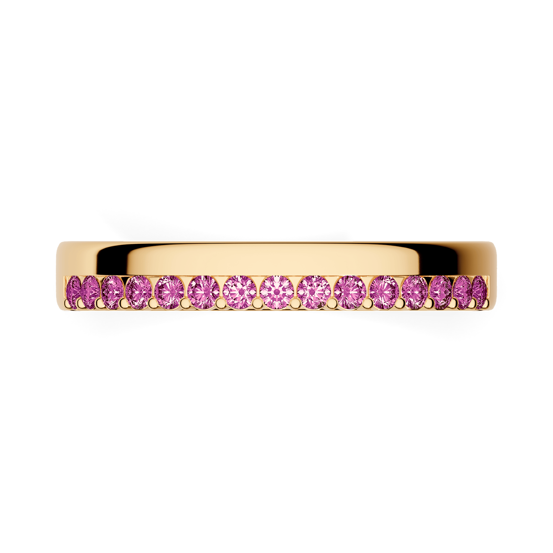 Obraczka z diamentami daisy zolte zloto diament lab rozowy 15szt 03