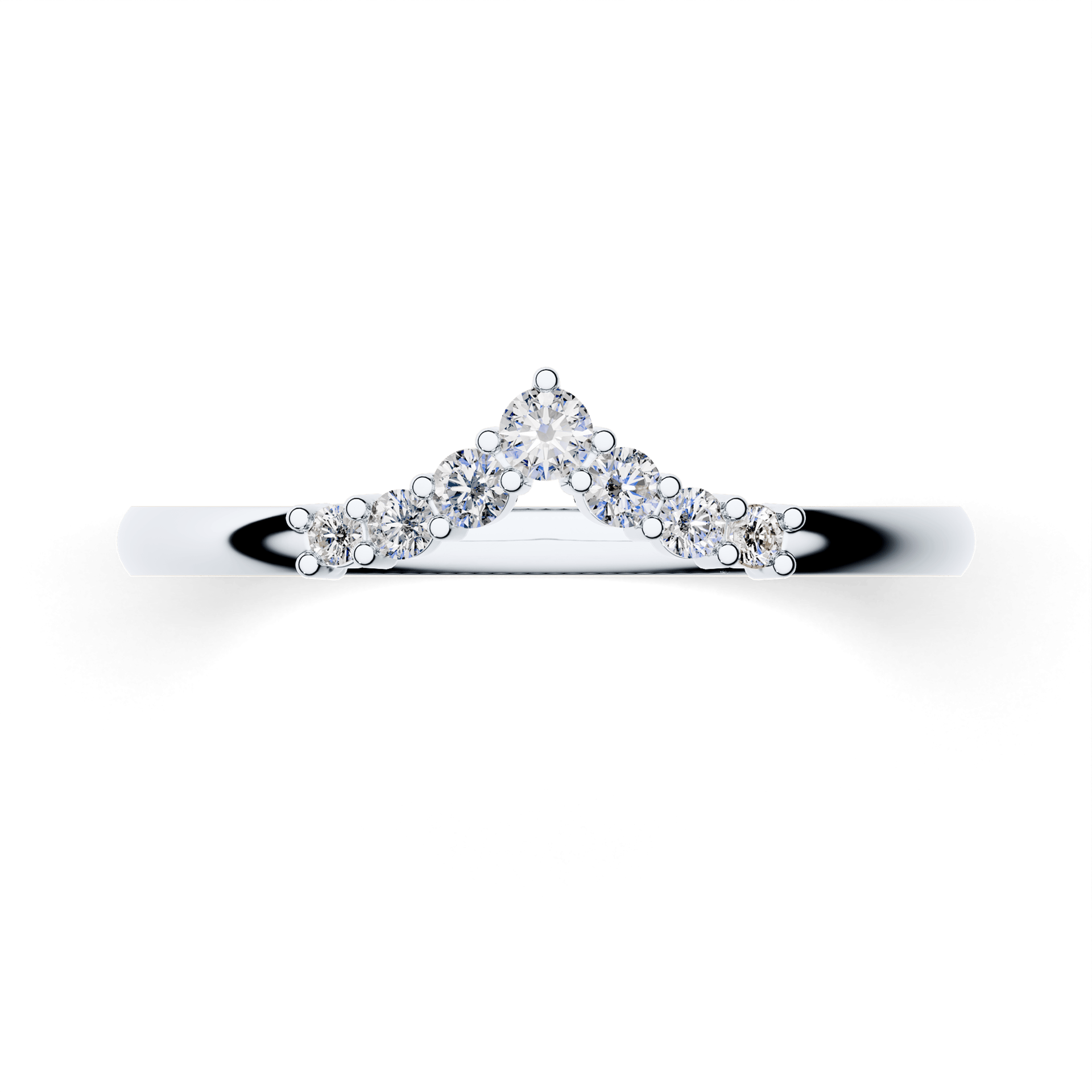 Obraczka z diamentami love biale zloto diament 7szt 03