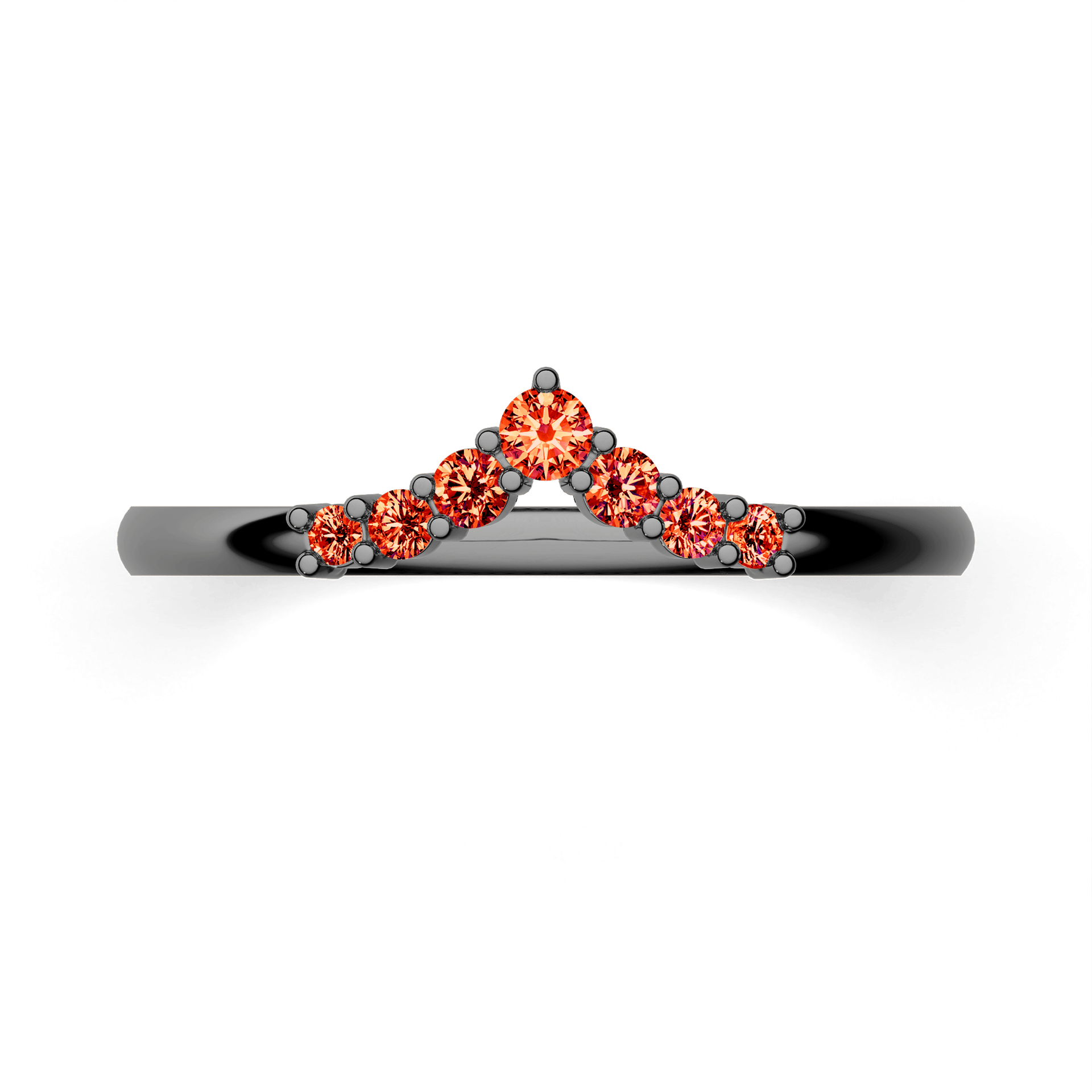 Obraczka z diamentami love czarne zloto diament lab czerwony 7szt 03