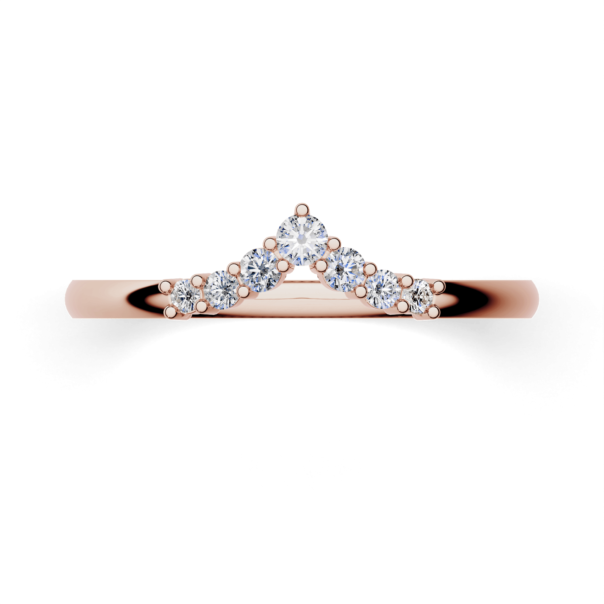 Obraczka z diamentami love rozowe zloto diament 7szt 03