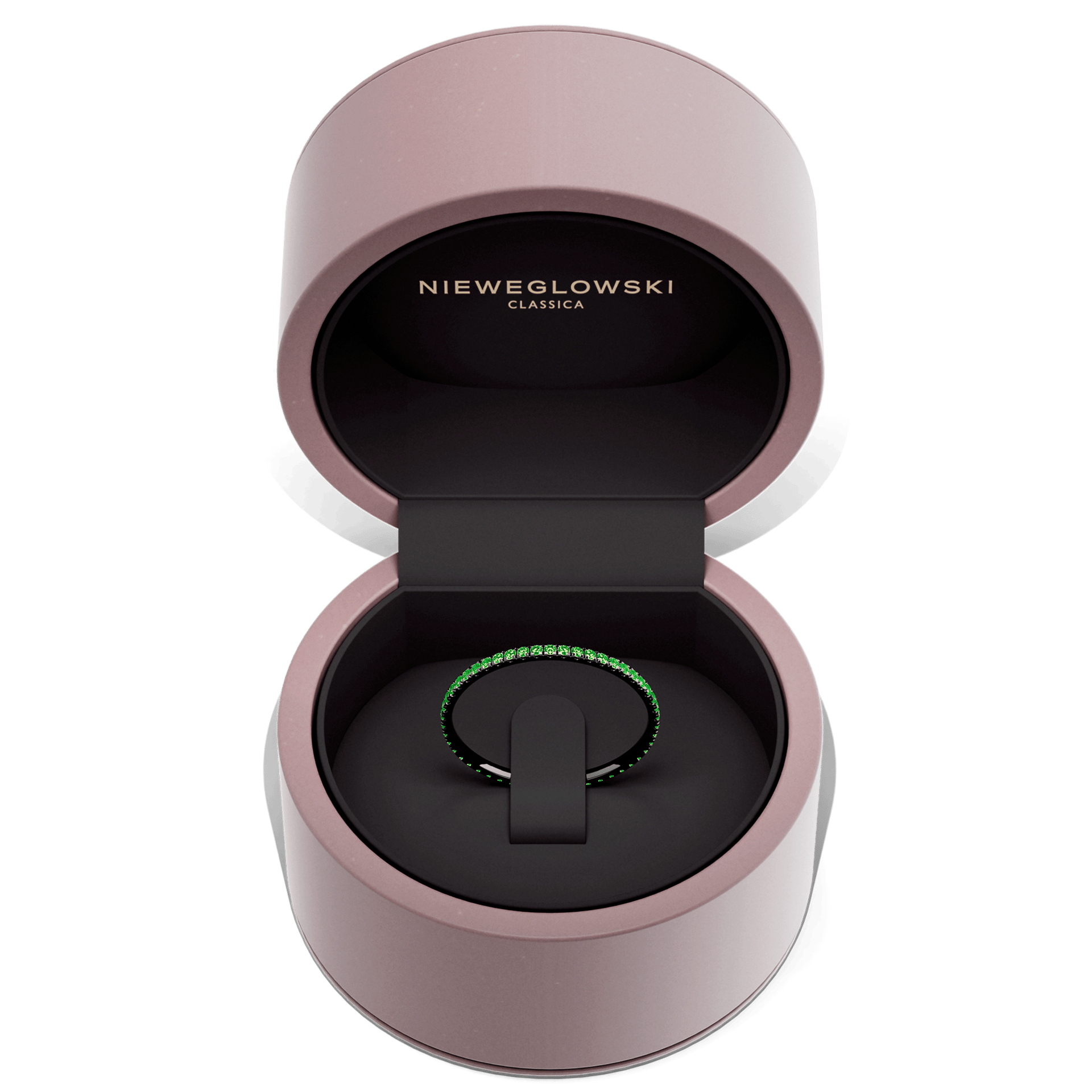 Obraczka z diamentami rosie czarne zloto diament lab zielony ciemny 1mm 50szt 04