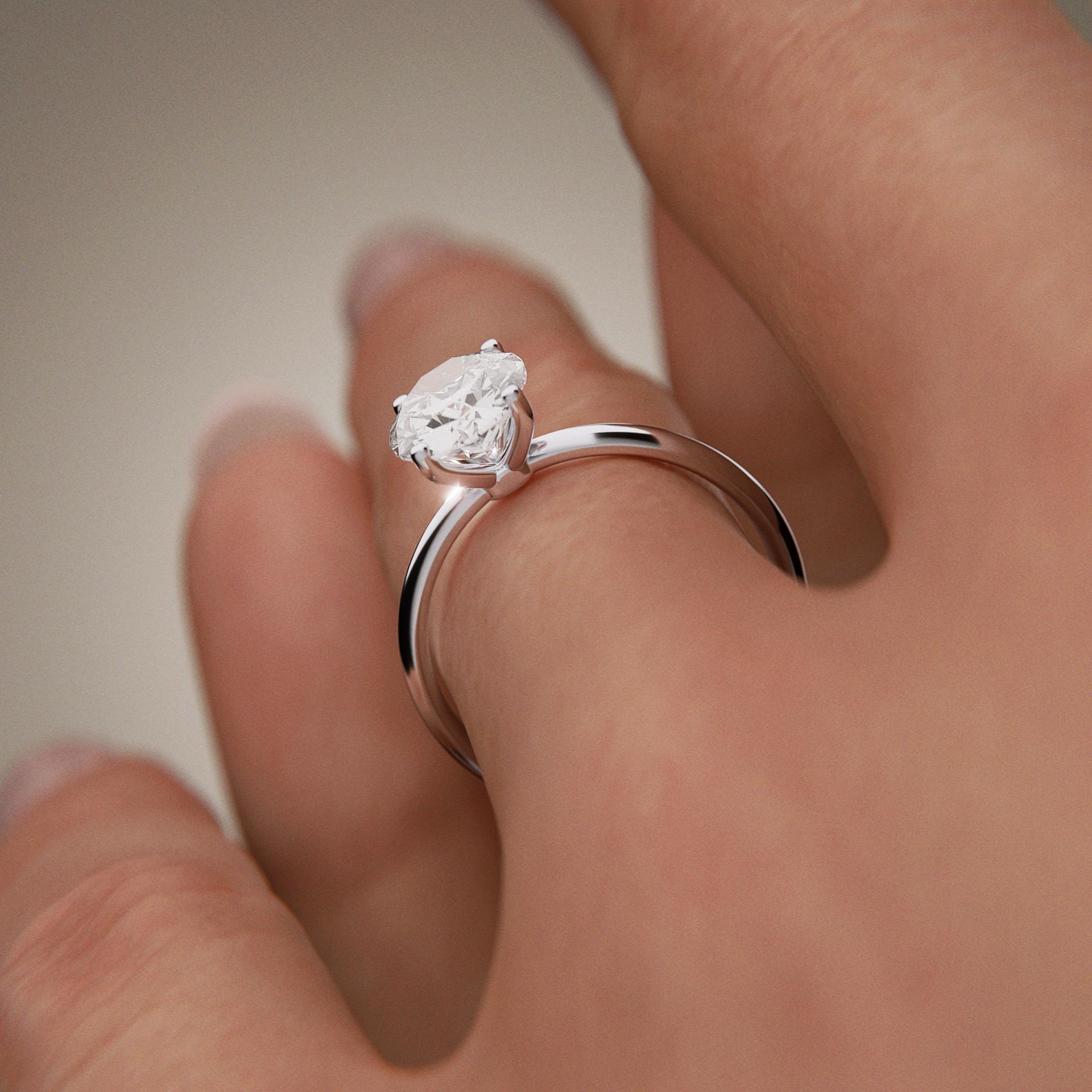 Pierścionek zaręczynowy My Lady z żółtego złota z diamentem laboratoryjnym owalnym 1,50ct