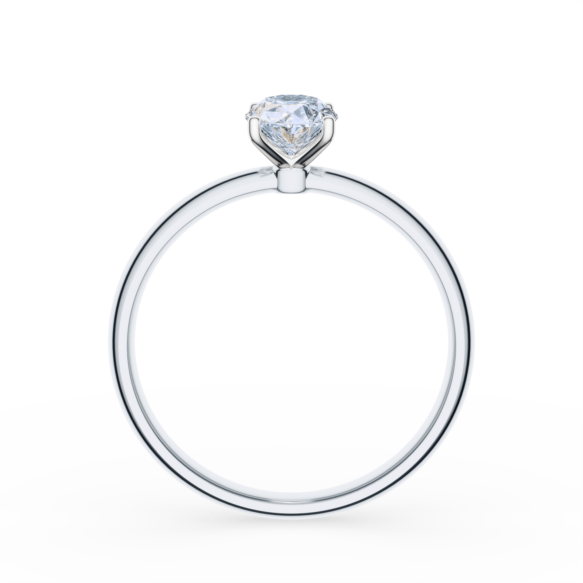 Pierścionek zaręczynowy My Lady z białego złotaDiament LAB owalny 0,50ct