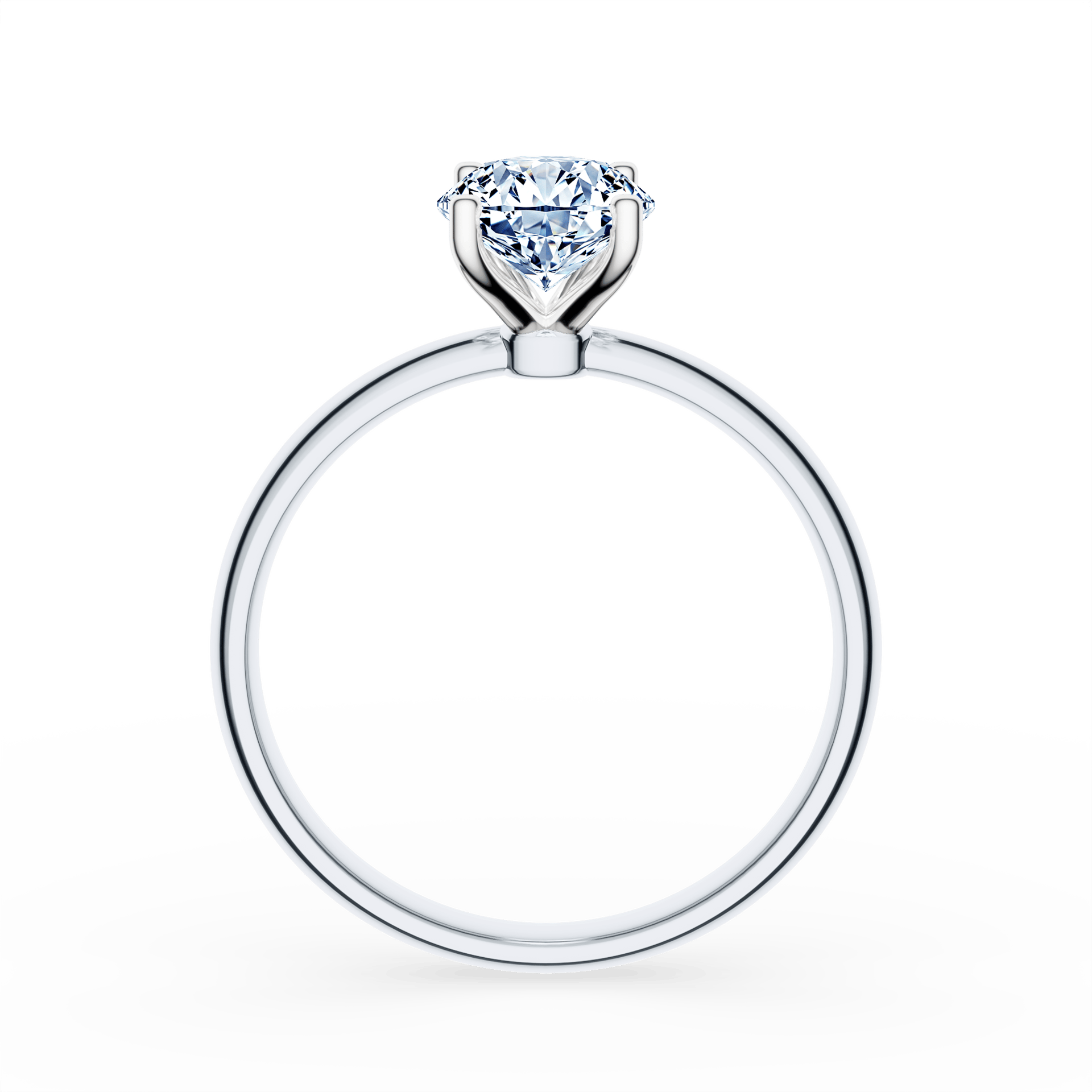 Pierścionek zaręczynowy My Lady z białego złota z diamentem laboratoryjnym owalnym 1,00ct