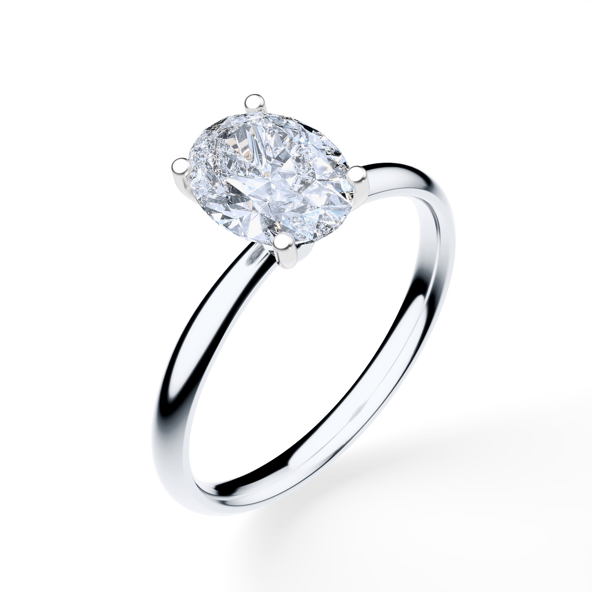 Pierścionek zaręczynowy My Lady z białego złotaDiament LAB owalny 1,00ct