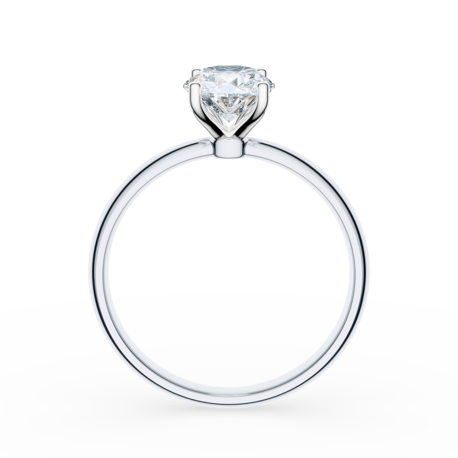 Pierścionek zaręczynowy My Lady z białego złotaDiament LAB owalny 1,00ct