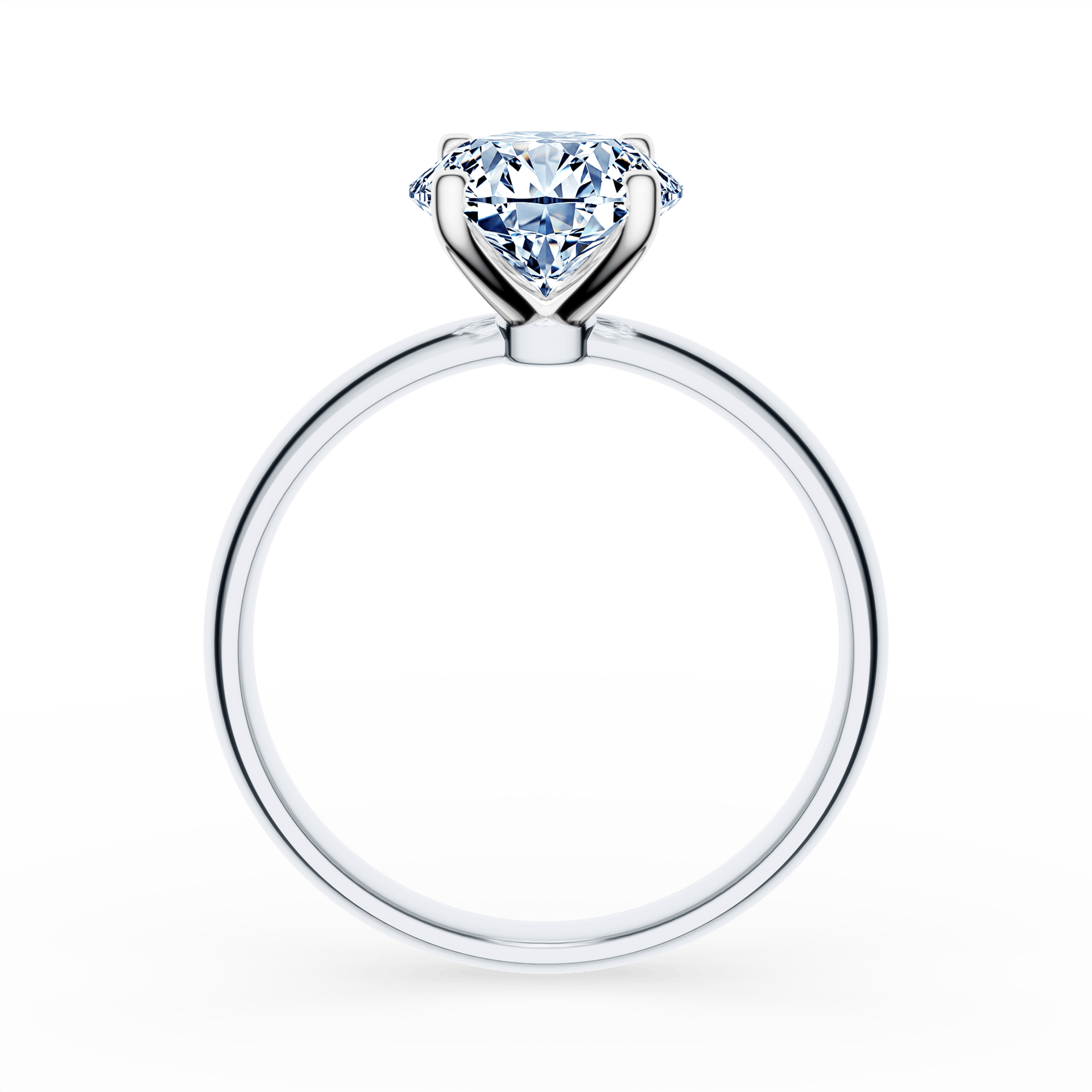 Pierścionek zaręczynowy My Lady z białego złota z diamentem laboratoryjnym owalnym 1,50ct