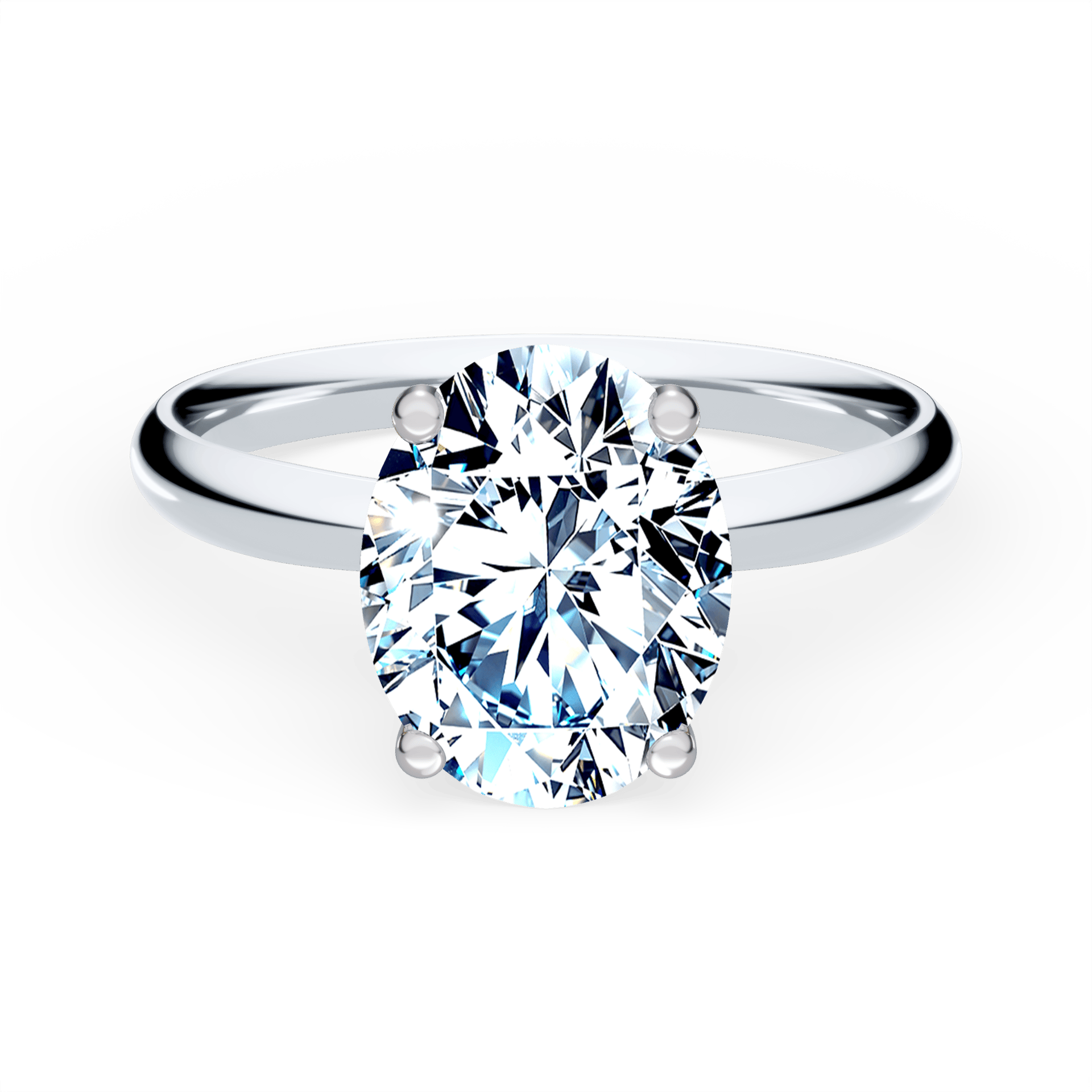 Pierścionek zaręczynowy My Lady z białego złotaDiament LAB owalny 1,50ct