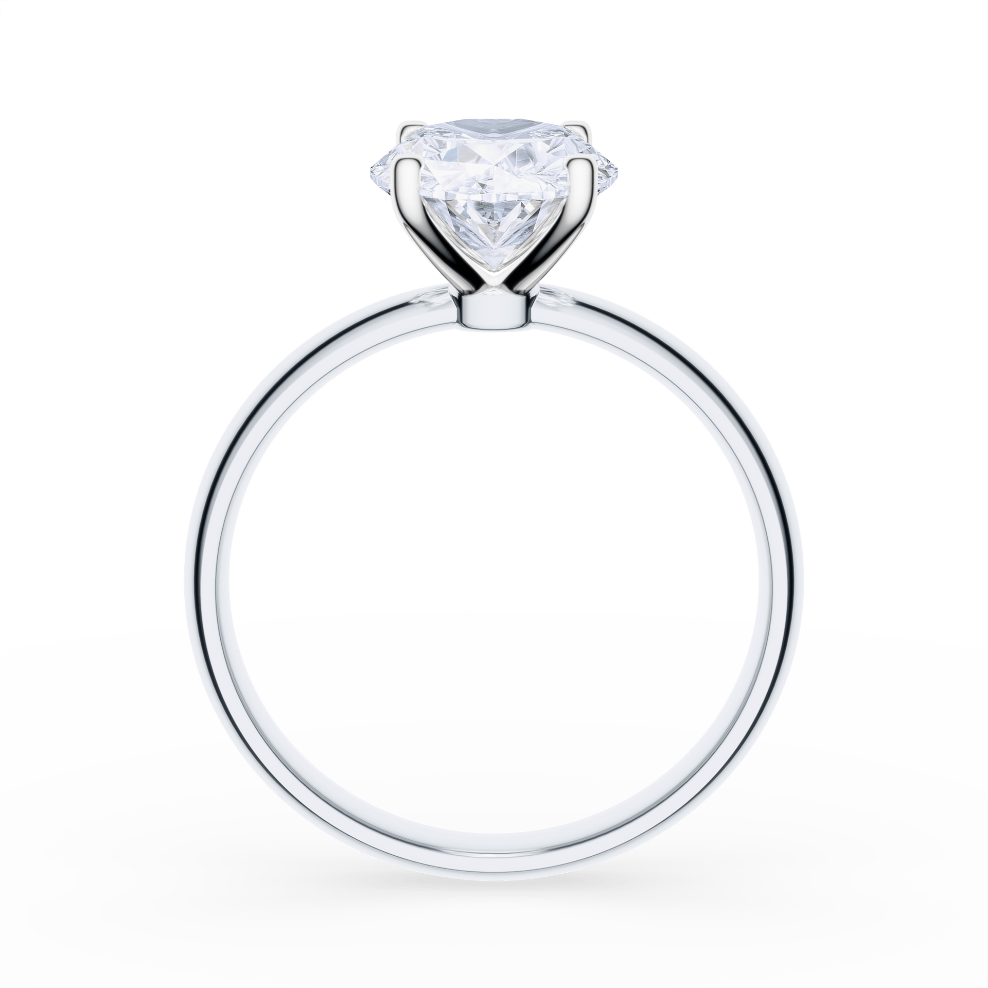 Pierścionek zaręczynowy My Lady z białego złotaDiament LAB owalny 1,50ct