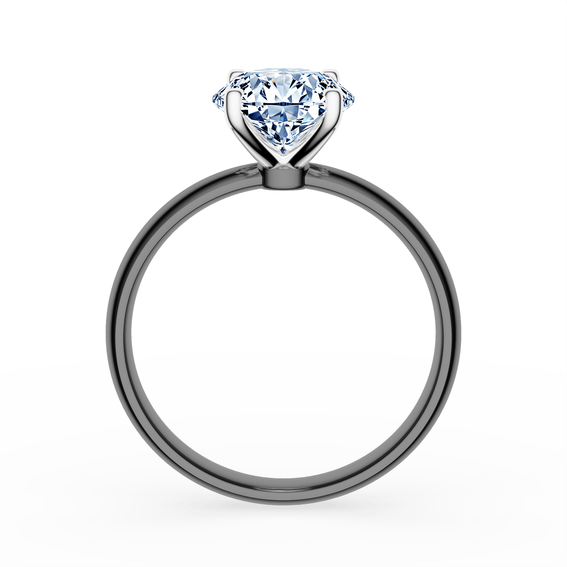 Pierścionek zaręczynowy My Lady z czarnego złota z diamentem laboratoryjnym owalnym 1,50ct