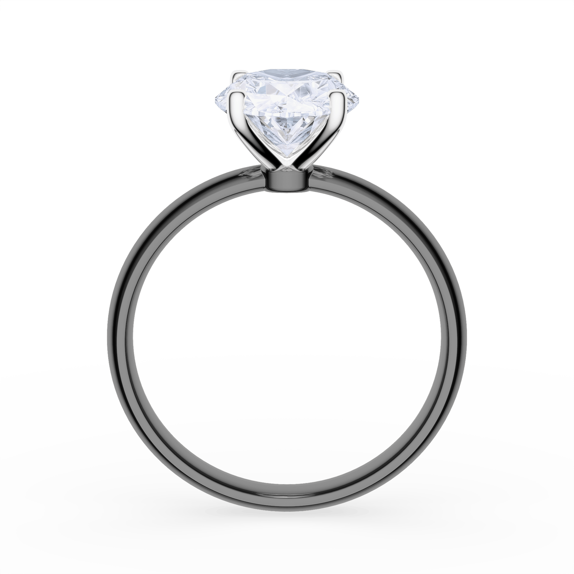 Pierścionek zaręczynowy My Lady z czarnego złotaDiament LAB owalny 1,50ct