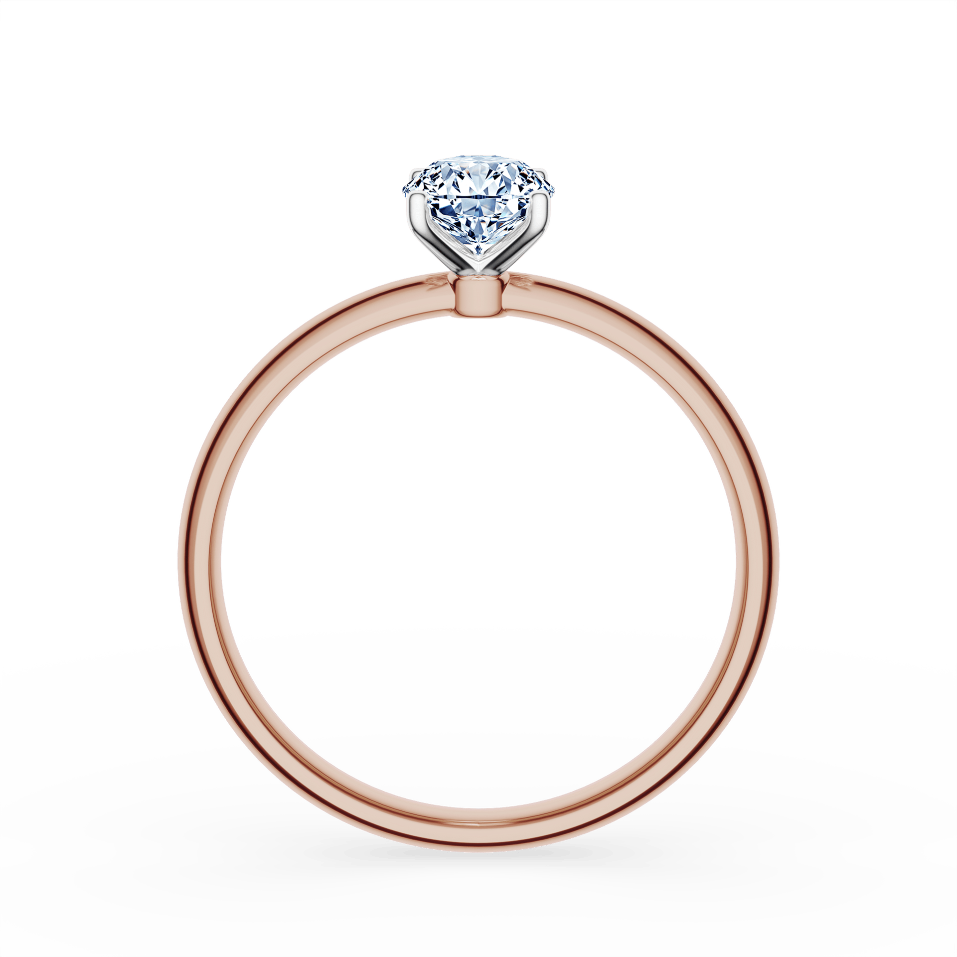 Pierścionek zaręczynowy My Lady z różowego złota z diamentem laboratoryjnym owalnym 0,50ct