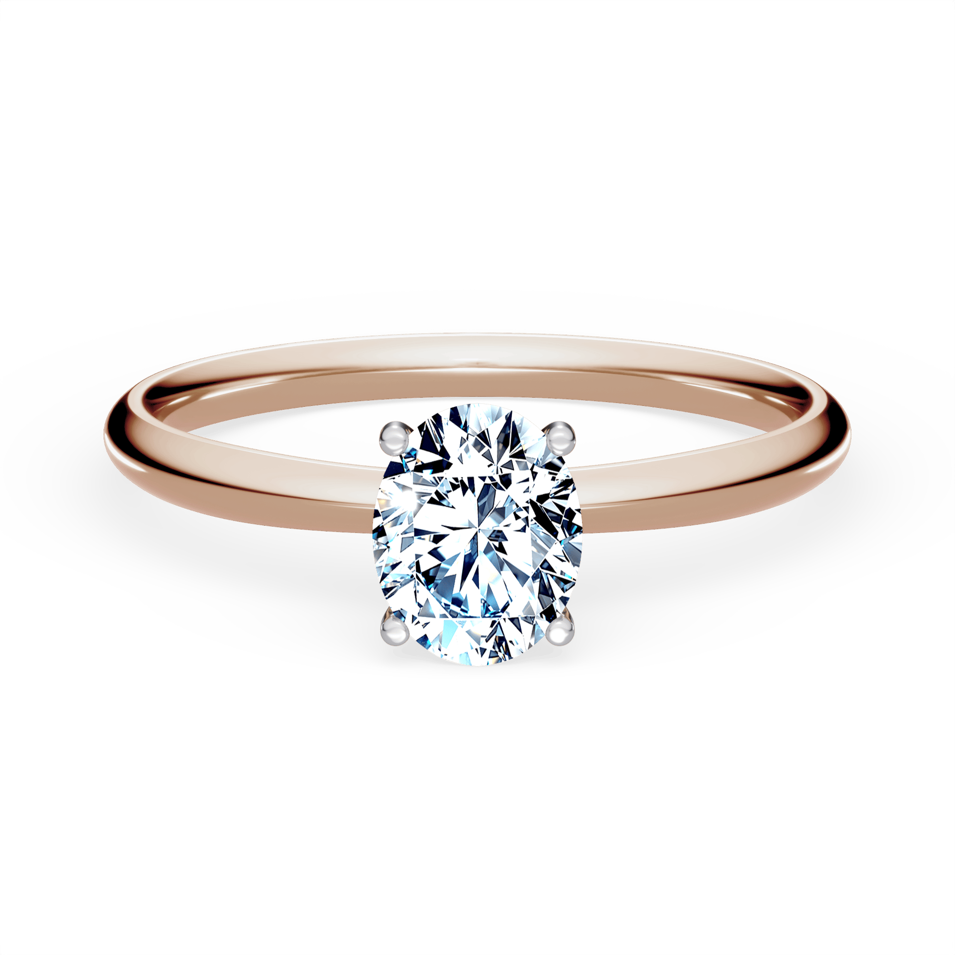 Pierścionek zaręczynowy My Lady z różowego złotaDiament LAB owalny 0,50ct