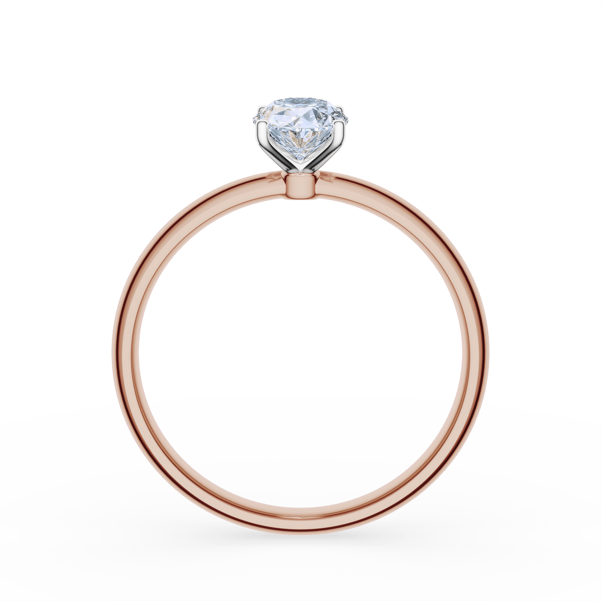 Pierścionek zaręczynowy My Lady z różowego złotaDiament LAB owalny 0,50ct