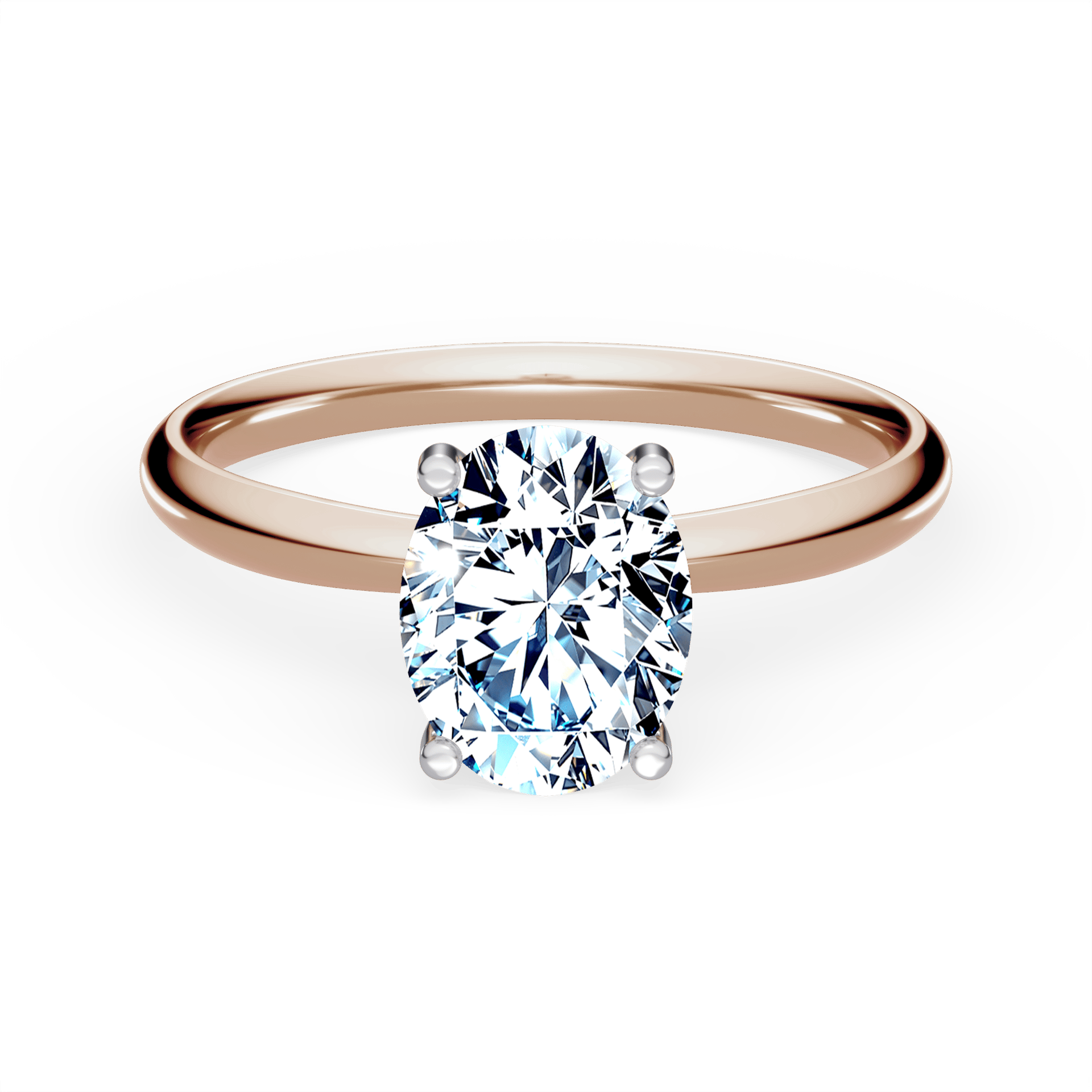 Pierścionek zaręczynowy My Lady z różowego złotaDiament LAB owalny 1,00ct