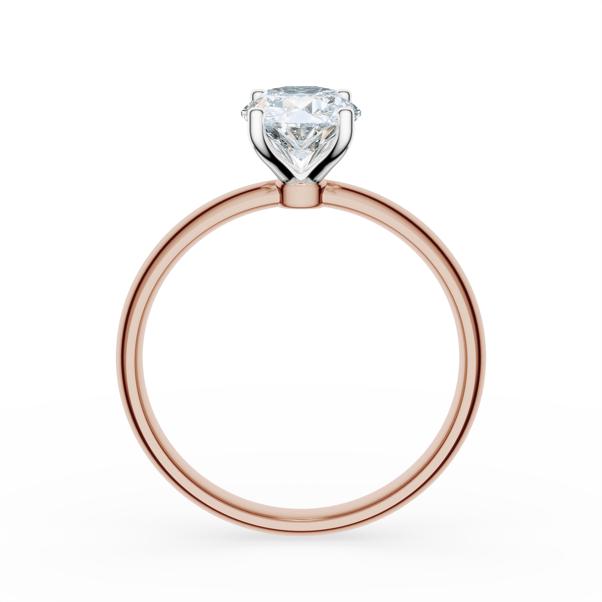 Pierścionek zaręczynowy My Lady z różowego złotaDiament LAB owalny 1,00ct